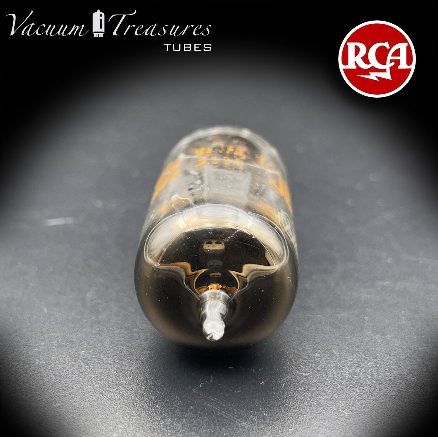 12AX7 ECC83 NOS RCA Long Gray Plates Square Getter Tube Made in USA '50s