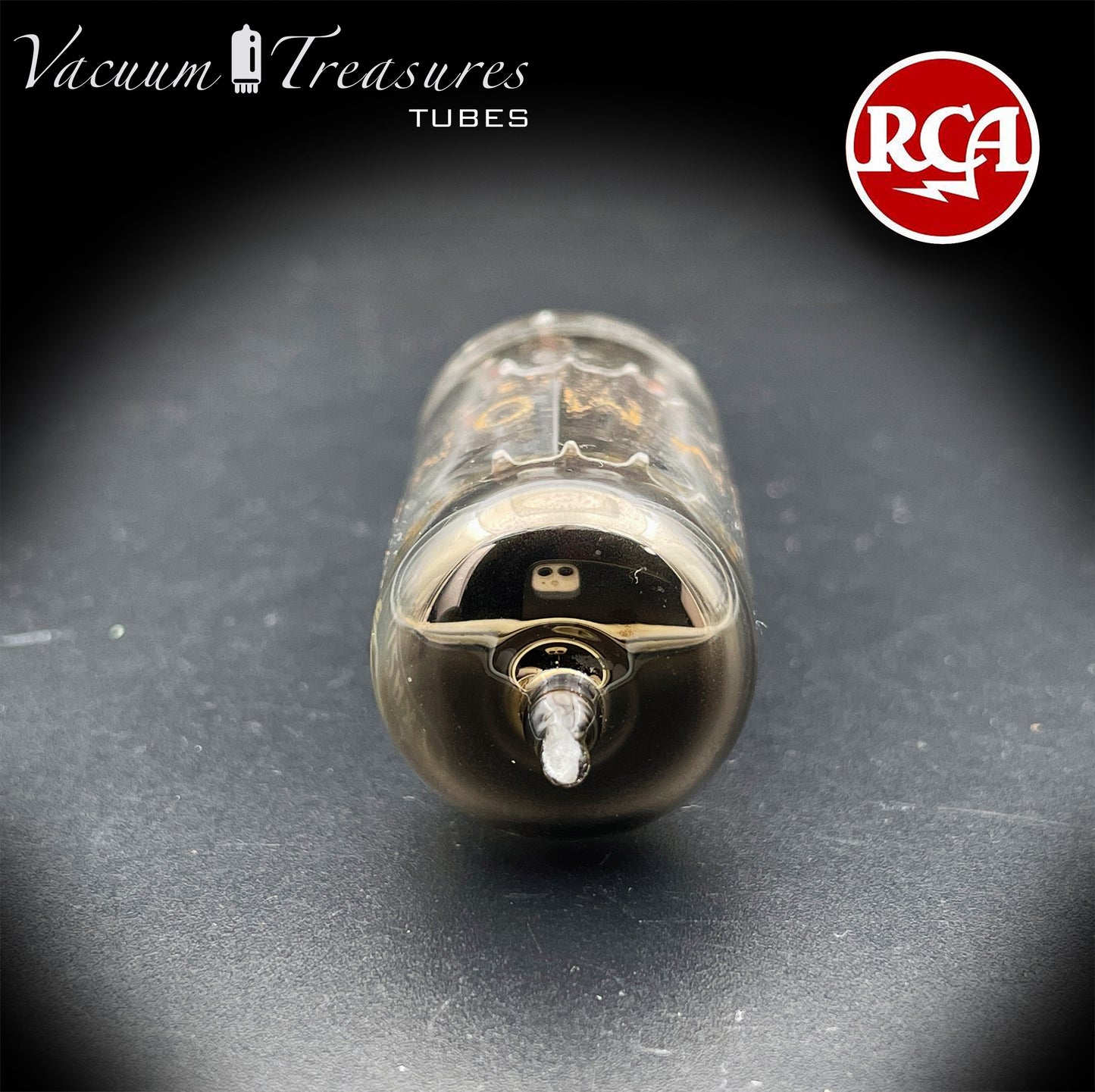 12AX7 / ECC83 HAMMOND by RCA Long Gray Plates Square Tilt Getter Made in USA '50s