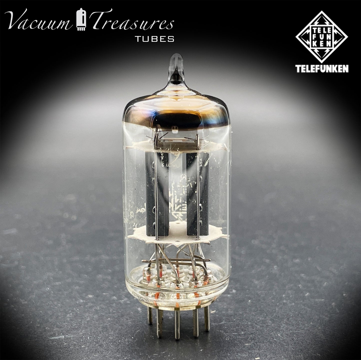 12AX7 / ECC83 NOS TELEFUNKEN Tested Tube - Ribbed Plates Diamond Bottom Made in Germany