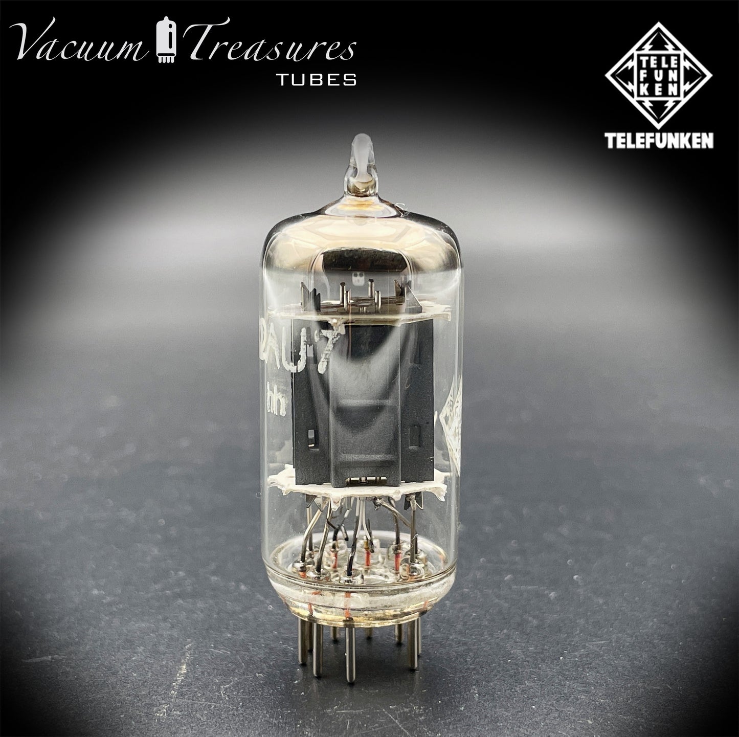 12AU7 / ECC82 TELEFUNKEN NOS Amplitrex Tested - Ribbed Plates - ◊ Diamond Bottom - Made in West Germany