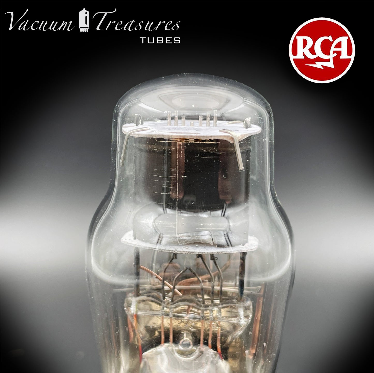 6G6G = VT-198A = 6G6GT RCA NOS NIB Tested Tube Black Plates Square Getter Power Pentode USA