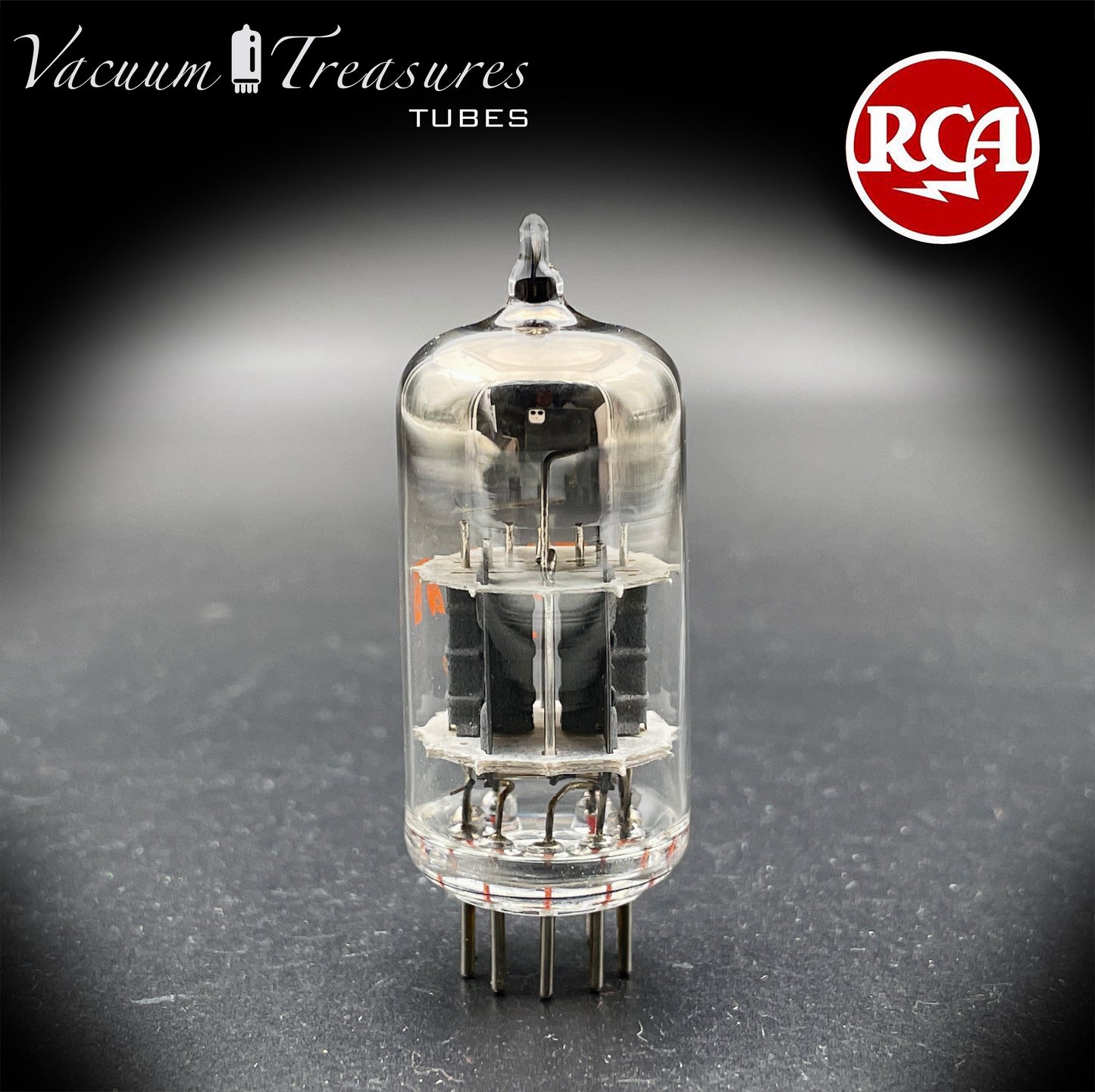 12AY7 RCA NOS Gray Plates Halo Getter AMPLITREX Tested Tube MADE IN USA