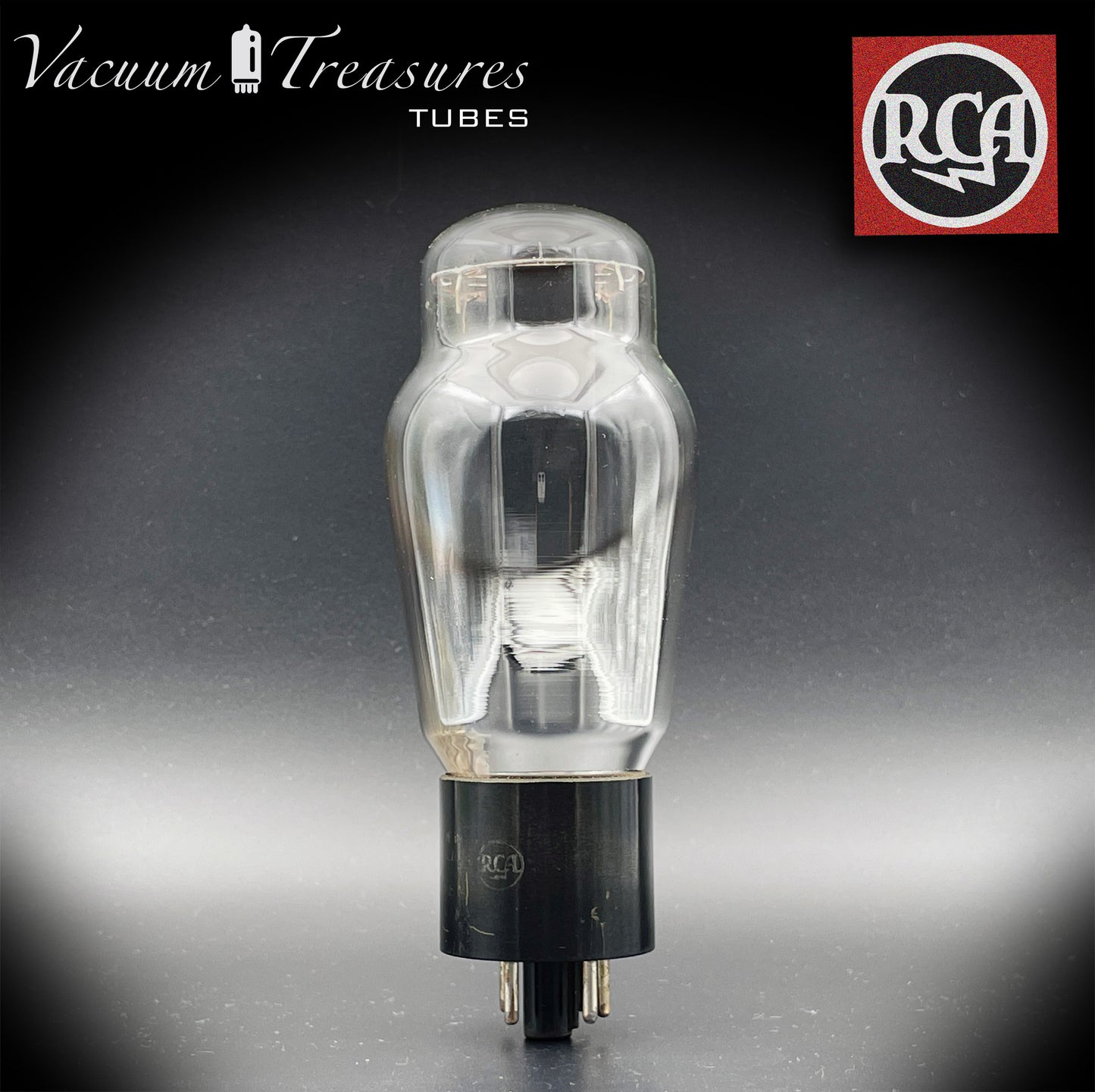 JAN CRC 5U4 G ( U52 ) RCA Black Plates Foil Getter Hanging Filaments Tube Rectifier Made in USA