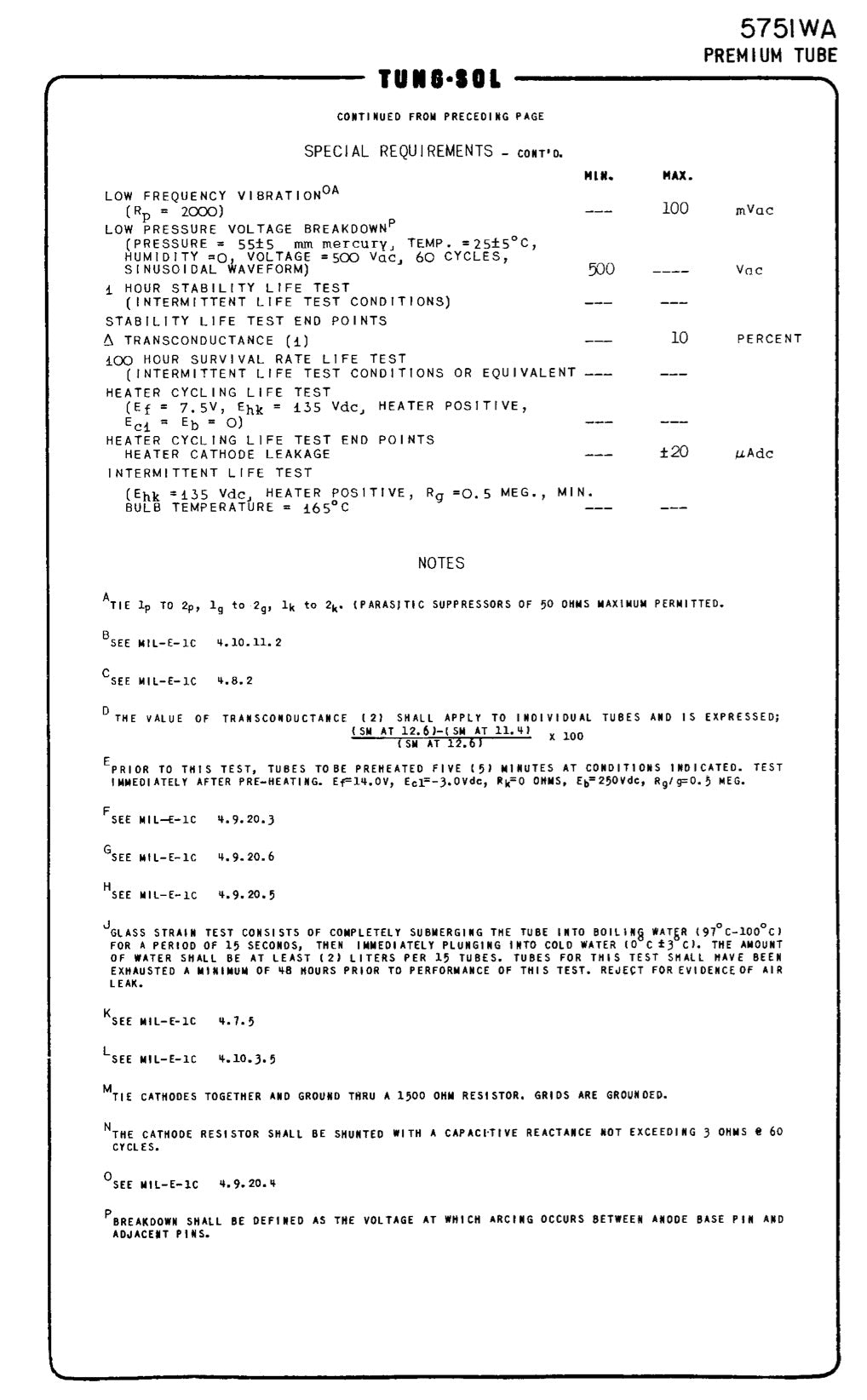 JG 5751 WA GE NOS Triple Mica Black Plates Square Getter Amplitrex Tested Tube Made in USA '55