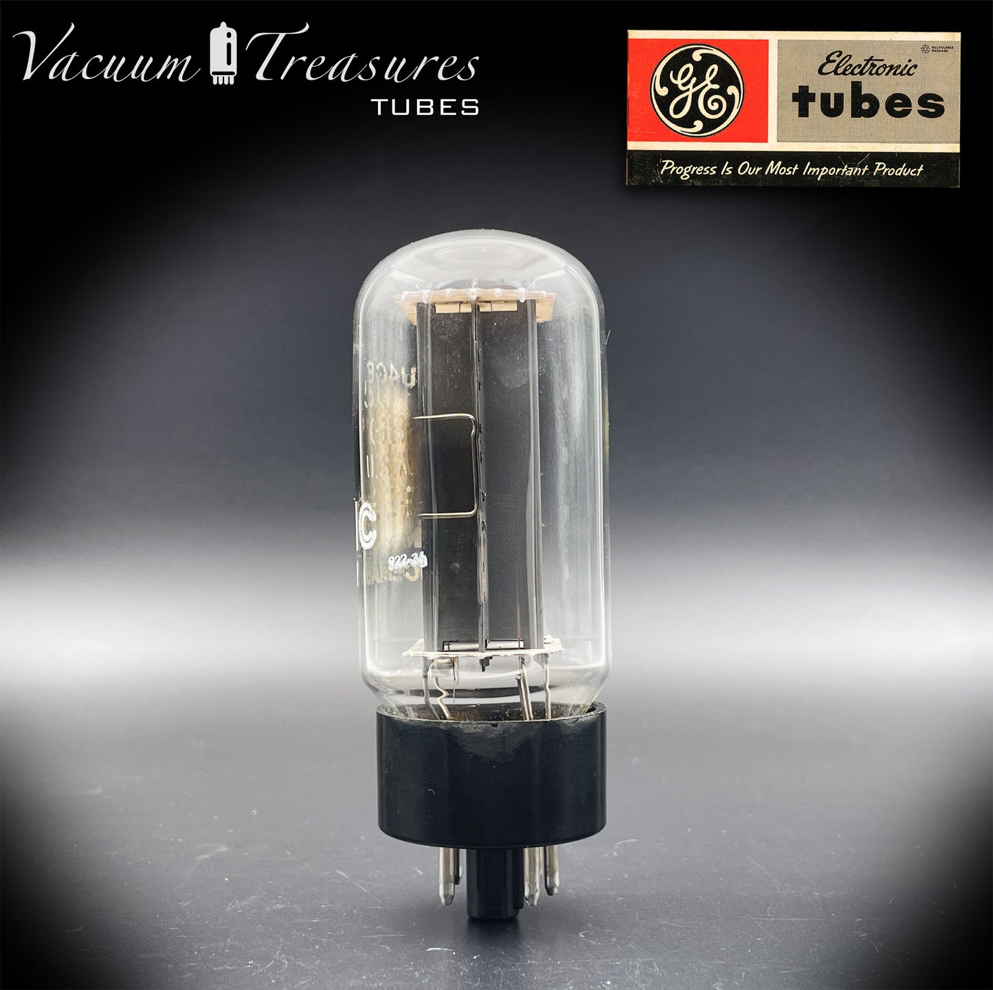 5U4 GB  5AS4A GE/International NOS NIB Gray Plates Side Square Getter Tested Tube Rectifier Made in USA