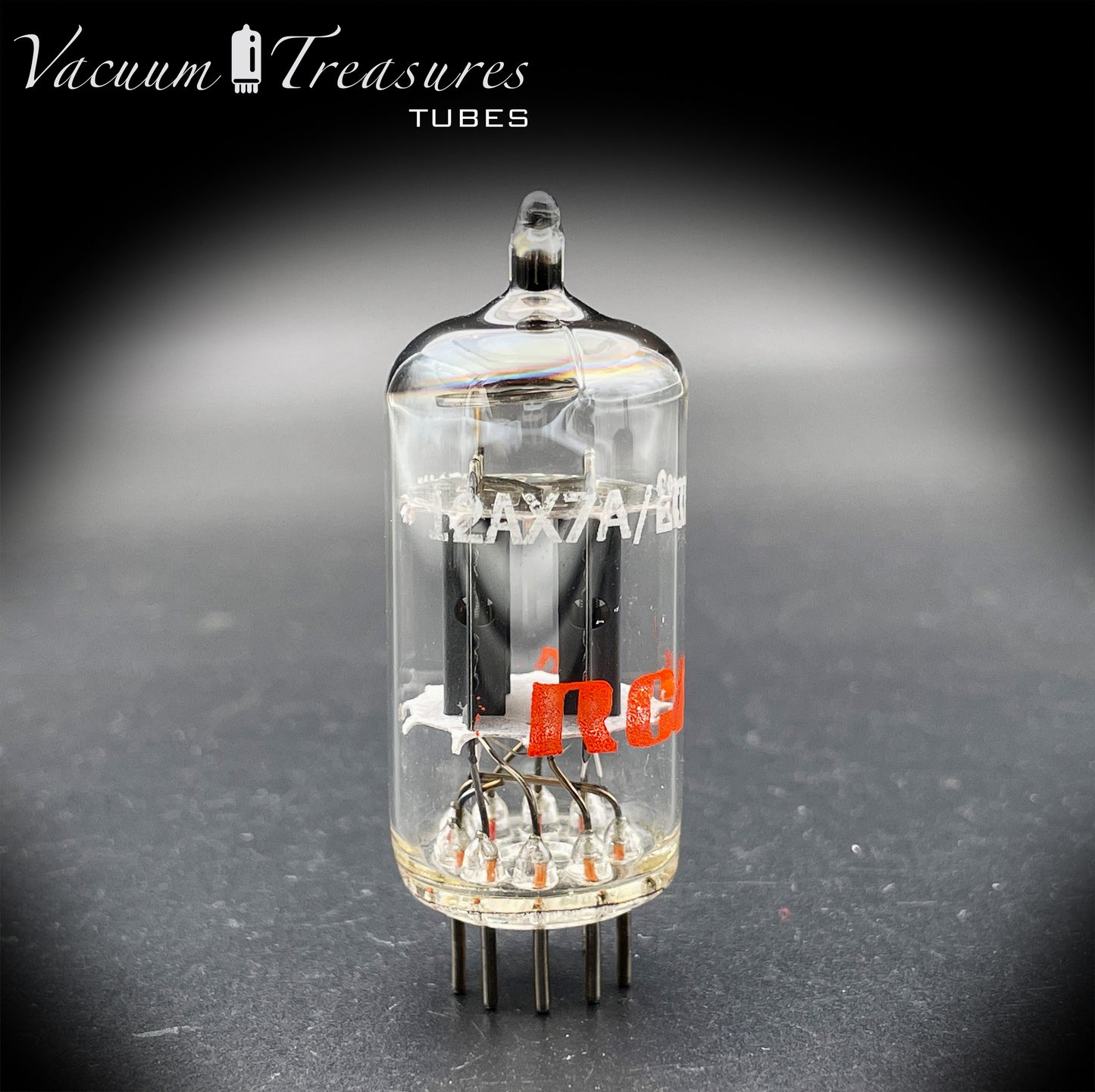 12AX7 / ECC83 NOS RCA by MULLARD – Short Gray Plates – Halo Getter – Made in GT. BRITAIN