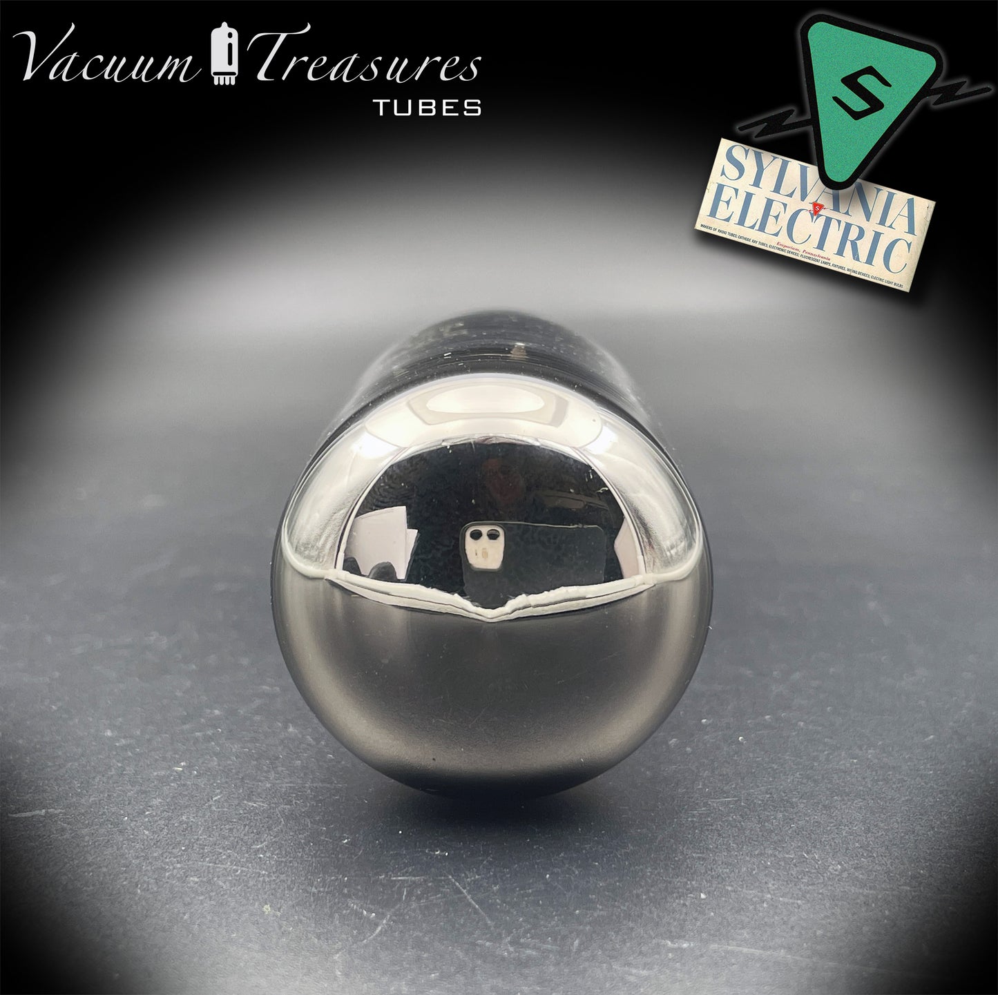 5V4GA SYLVANIA NOS Black Plates Halo Getter Rectifier Tube Made in USA