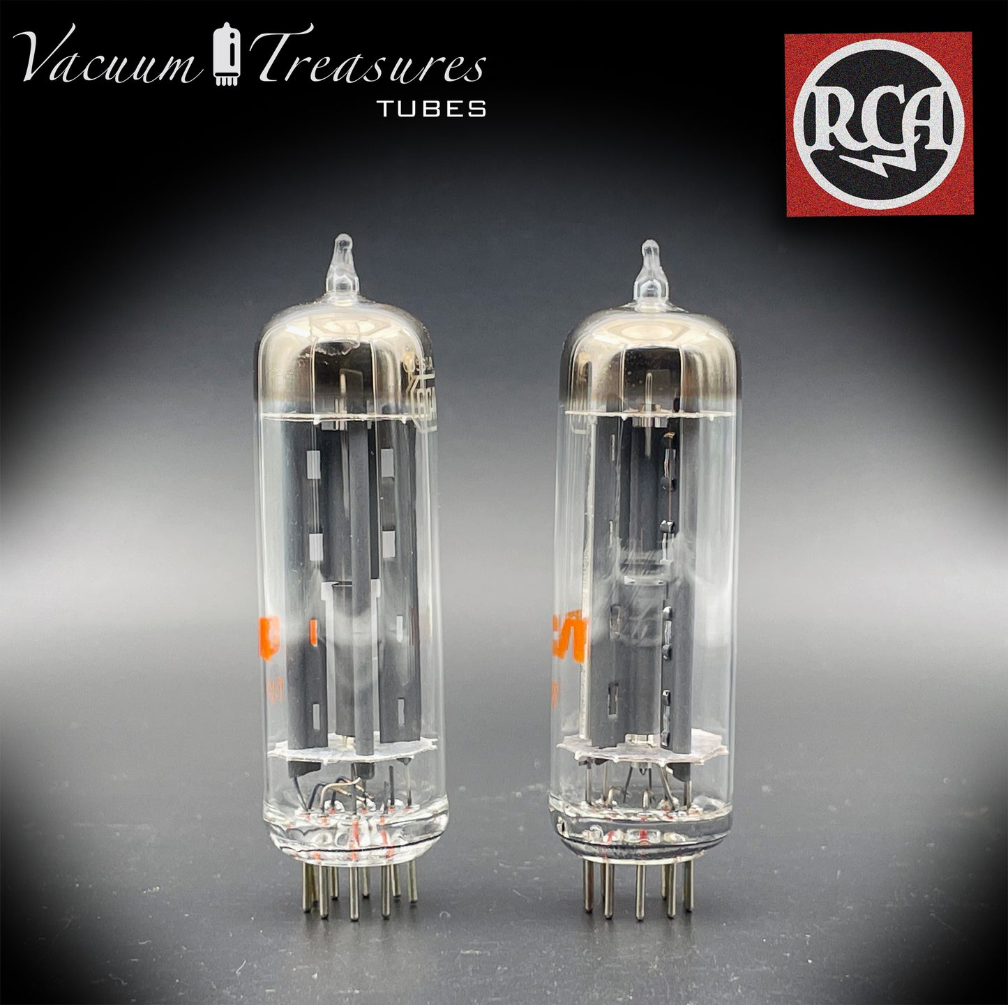 6CA4 ( EZ81 ) NOS NIB RCA Gray Plates Halo Getter Matched Pair Tubes Rectifiers Made in USA '66