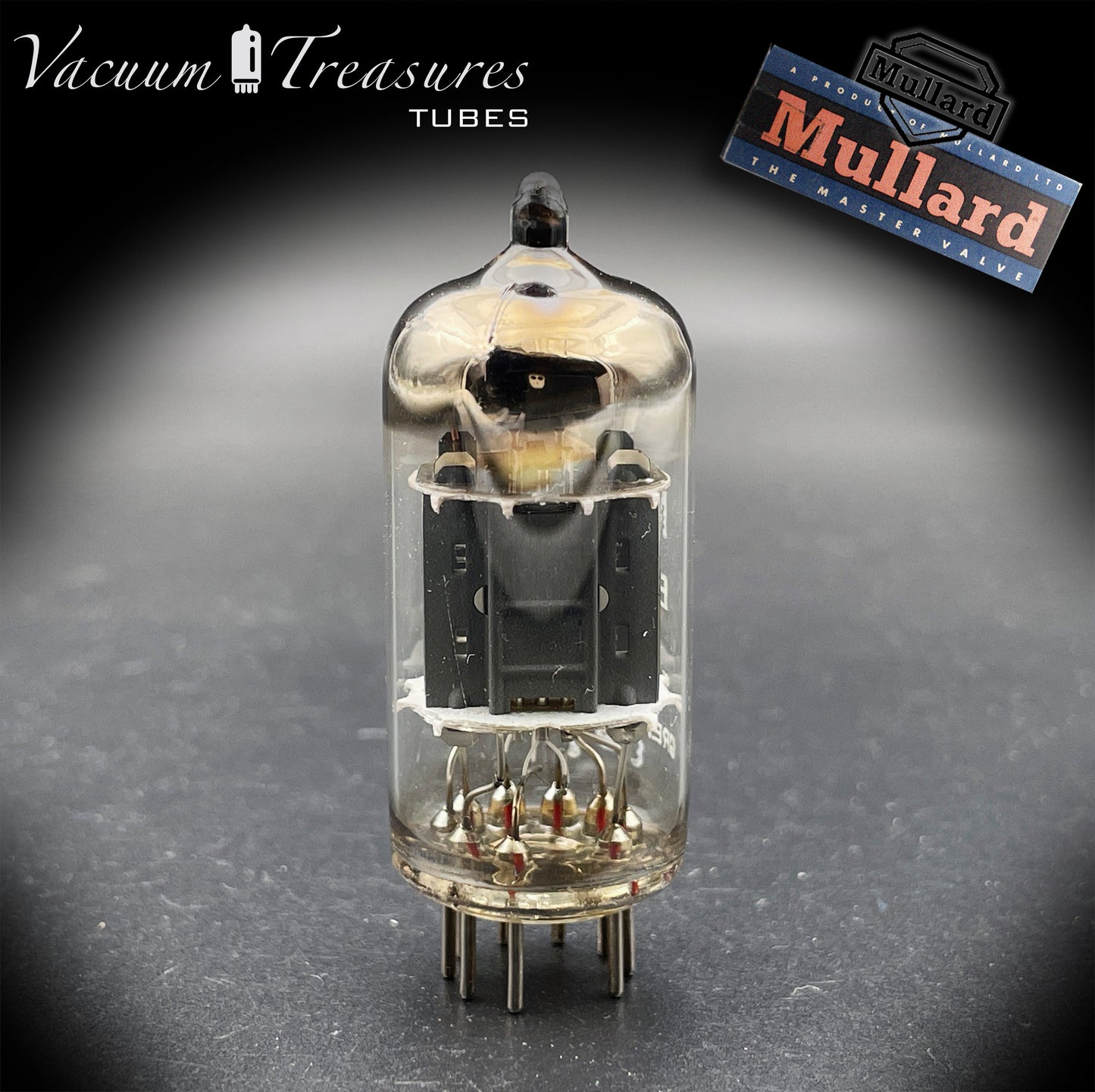 12AX7 / ECC83 NOS MULLARD Blackburn 1964 – Short Gray Plates – Halo Getter – Low Noise & Mic