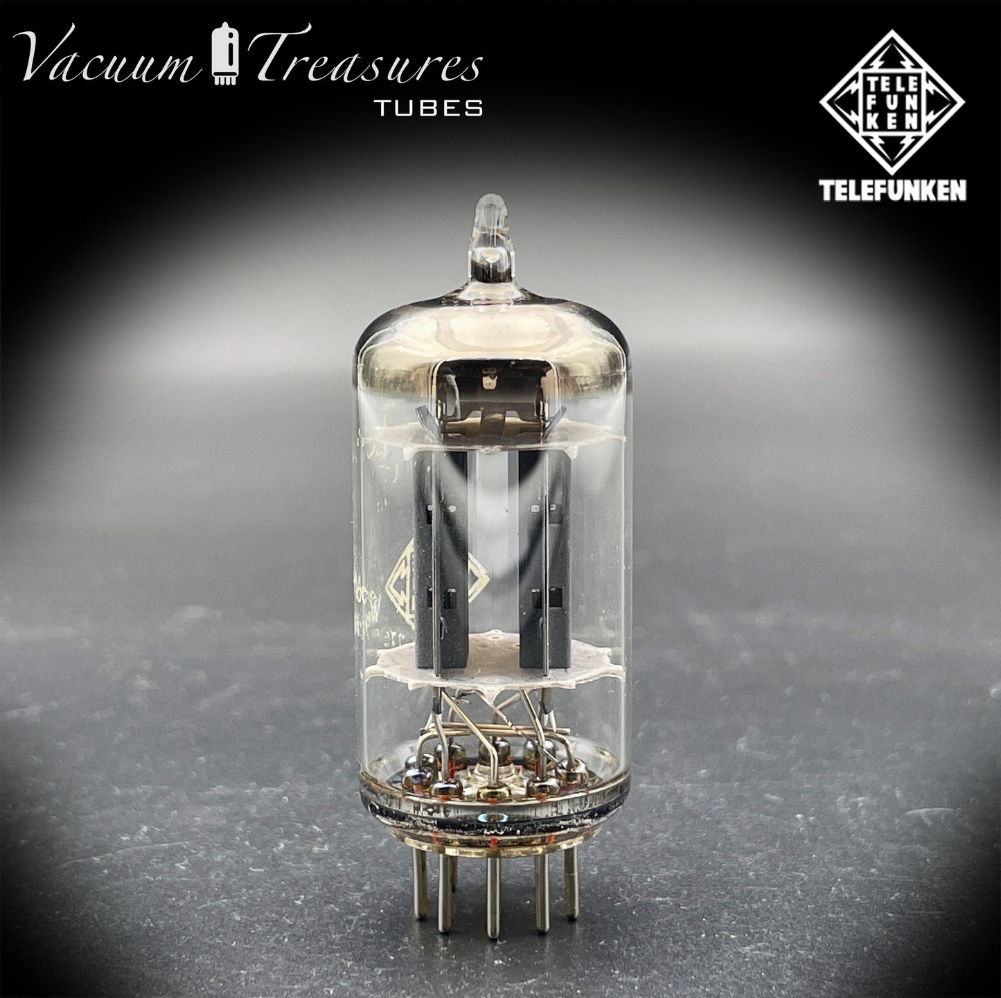 12AU7 / ECC82 TELEFUNKEN NOS Amplitrex Tested - Smooth Plates - ◊ Diamond Bottom - Made in West Germany