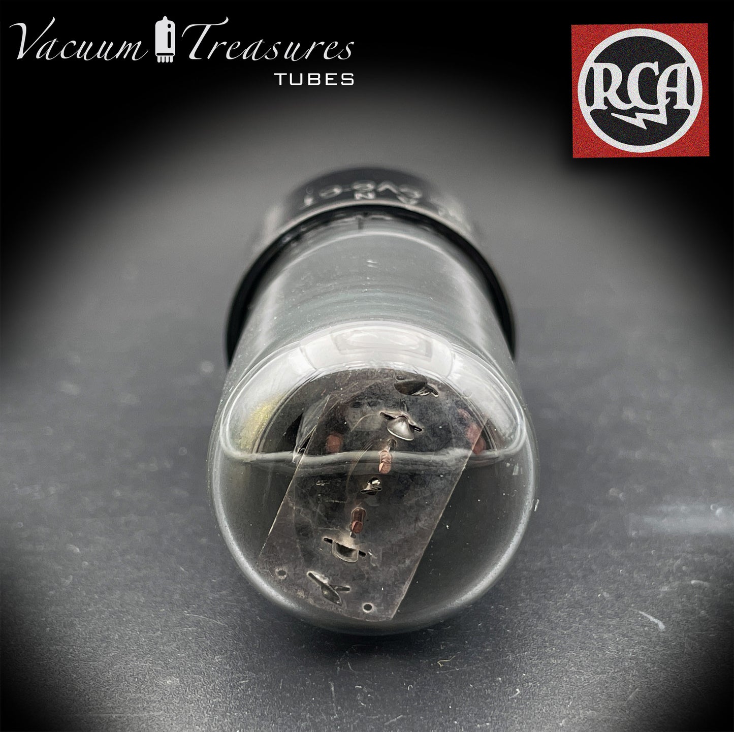 JAN CRC 6V6 GT ( VT 107-A ) RCA Black Glass DD Getter Tube testé de qualité militaire fabriqué aux États-Unis '51