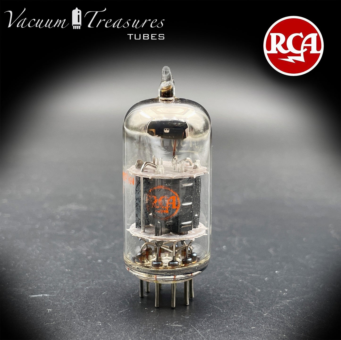 JRC 5751W1 RCA NOS NIB Black Plates Halo Getter Amplitrex Tested Tube Made in USA '64