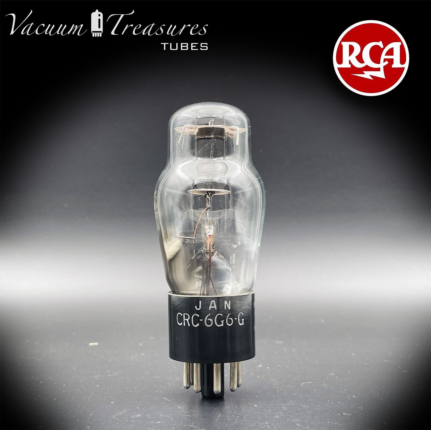 6G6G = VT-198A = 6G6GT RCA NOS NIB Tested Tube Black Plates Square Getter Power Pentode USA