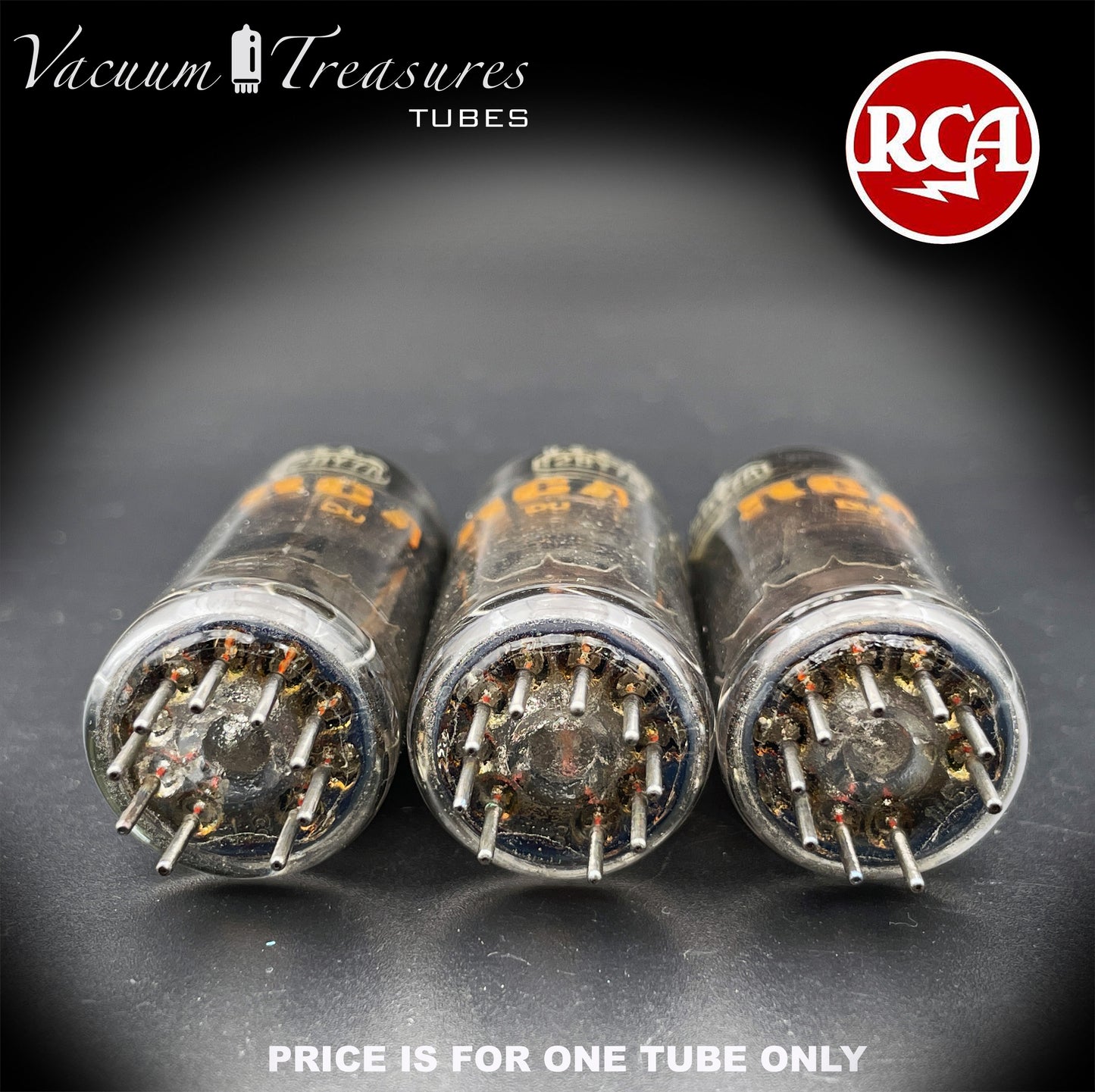 12BY7A EL180 RCA NOS Gray Plates Smoked Glass Halo Getter Tested Tube Made in USA