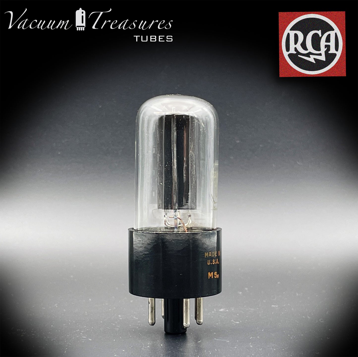 5Y3GT ( 5Z2P ) RCA Black Plates D/[] Getter Tube Rectifier Made in USA '56