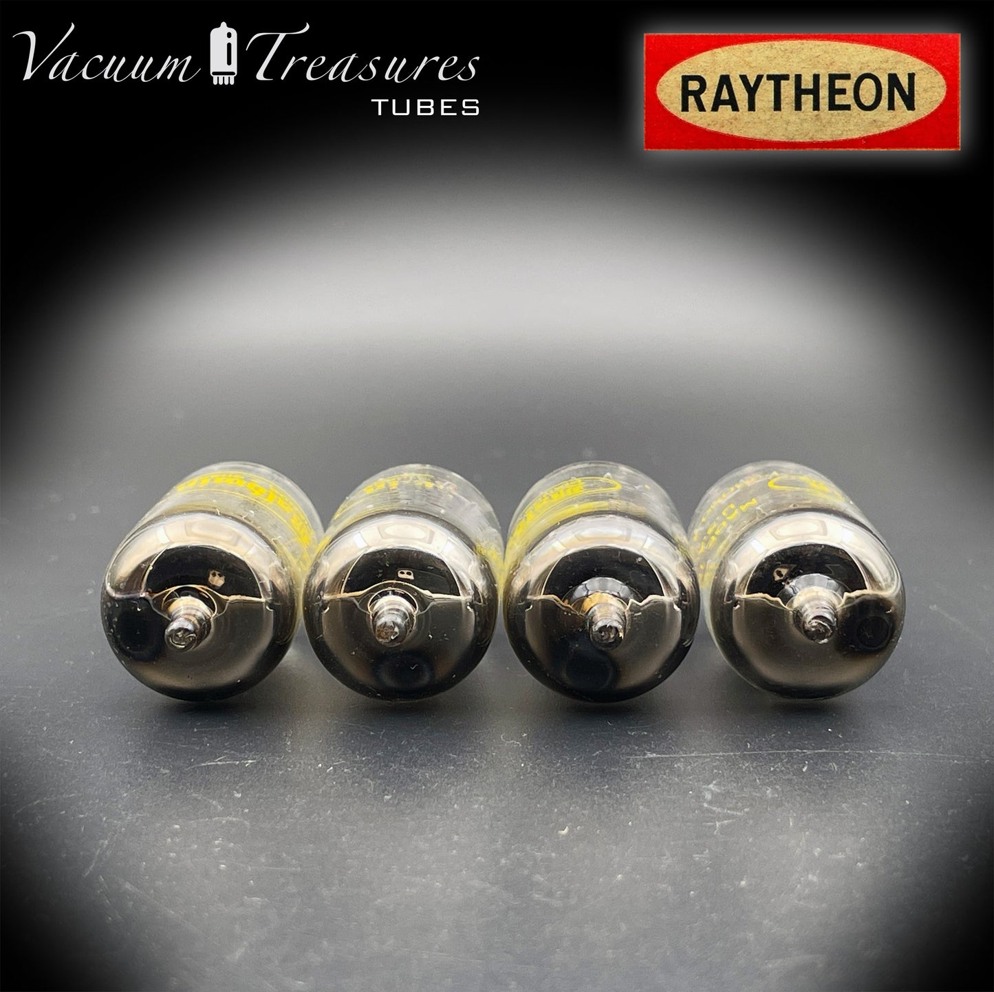 12AX7 A ( ECC83 ) RAYTHEON Long Black Plates for Baldwin Organ Halo Getter Matched Tubes Made in USA '60