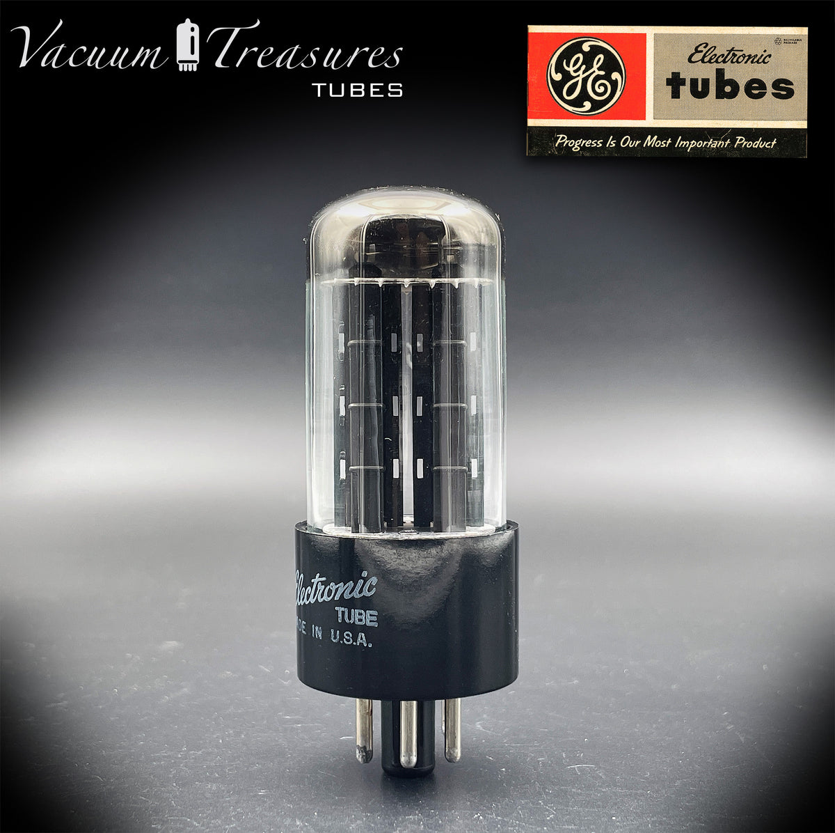 5Y3GT / 5Z2P GE NOS Black Plates D Getter Tube Rectifier Made in USA