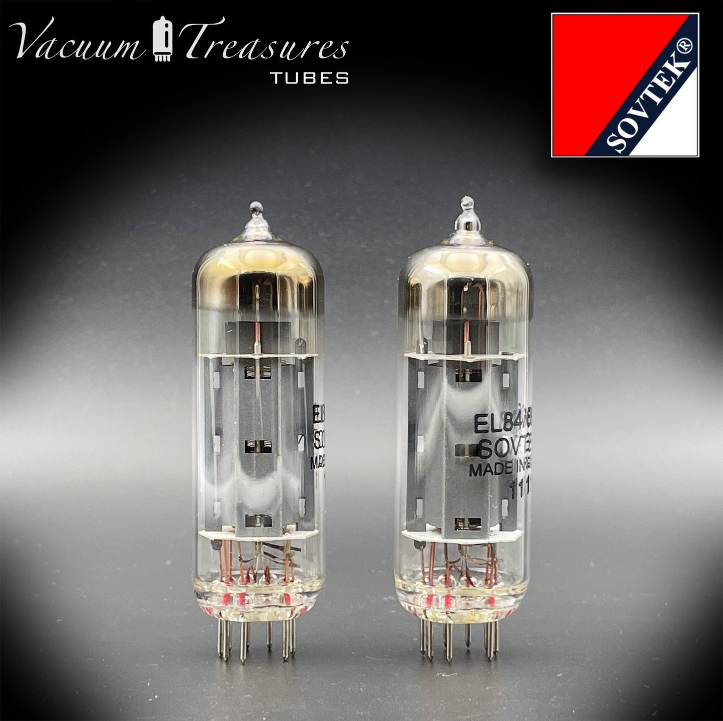 6BQ5 (EL84) SOVTEK O Getter Matched Pair Vacuum Tubes MADE IN RUSSIA