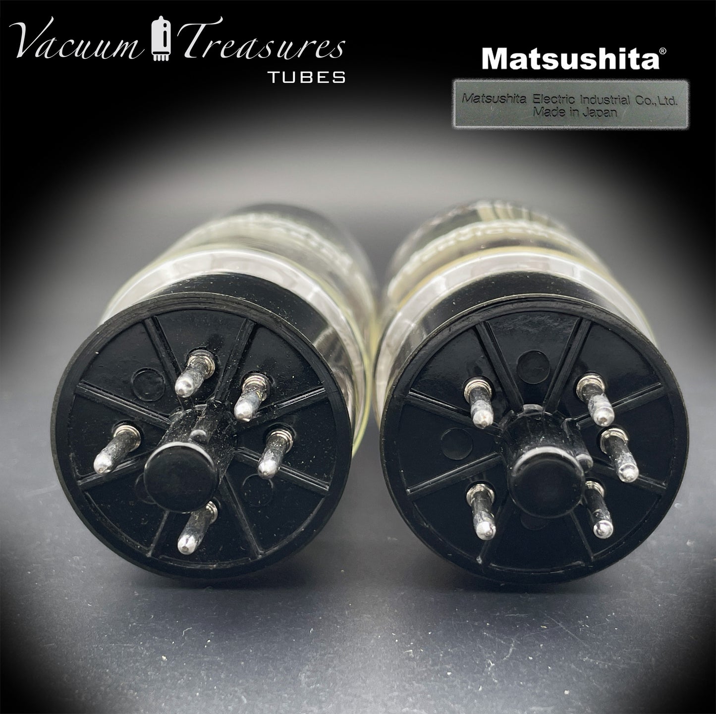 5U4GB 5AS4A NOS NIB MATSUSHITA/International Black Plates Matched Pair Tubes Top Side Halo Getter Rectifiers Made in JAPAN