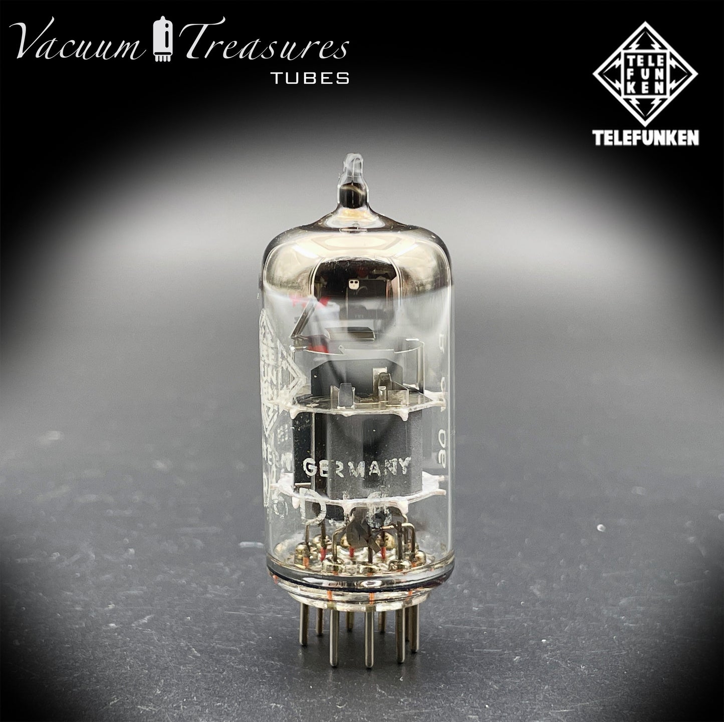 ECC88 6DJ8 TELEFUNKEN Red Dot Diamond <> Bottom Berlino Tested Tube Made In Western Germany '68