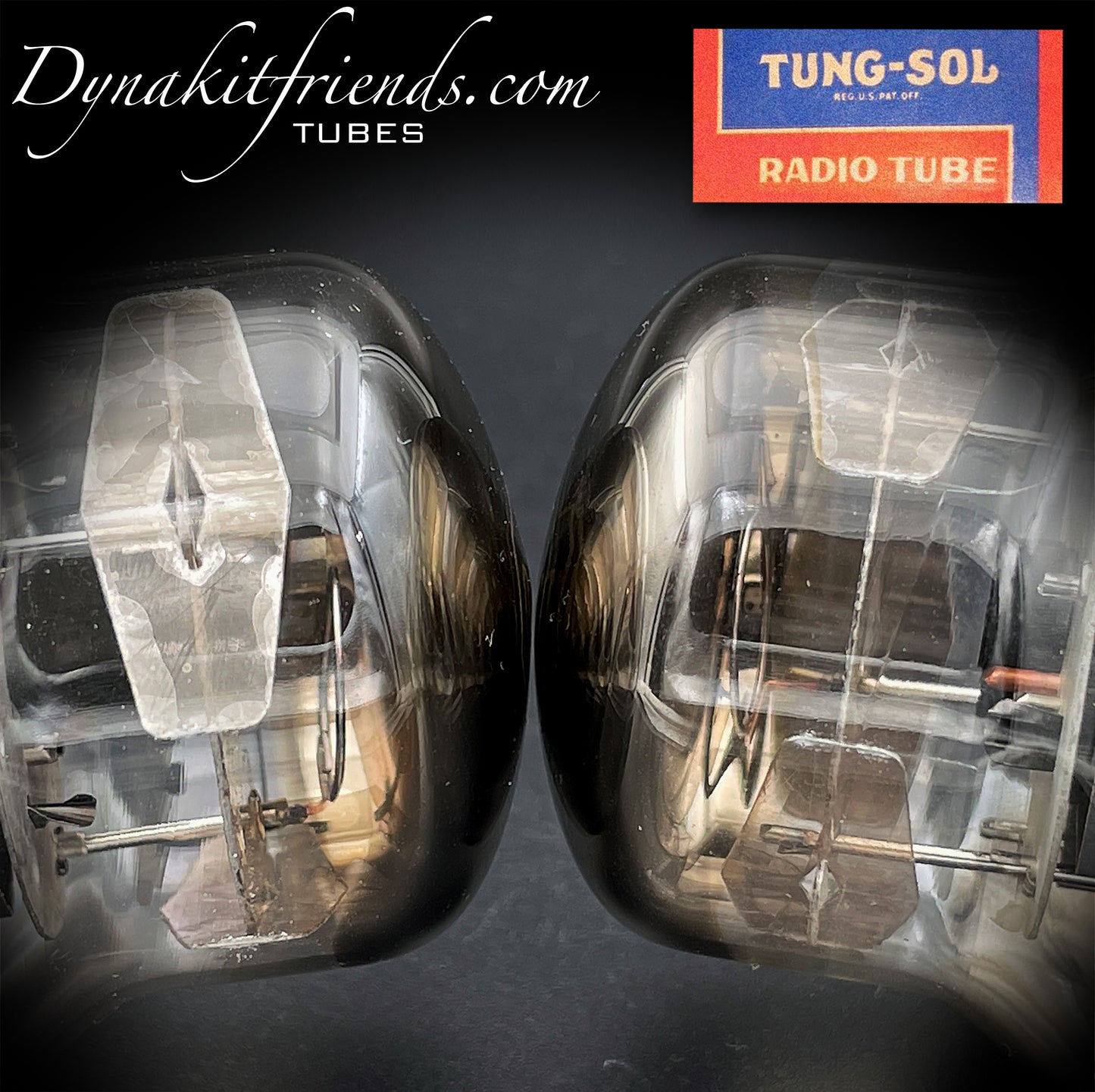 6550 TUNG-SOL Vintage Typ 2 – 3. Generation, graue Platten, dreifacher Halo-Getter, keine Löcher, passende Röhren, hergestellt in den USA
