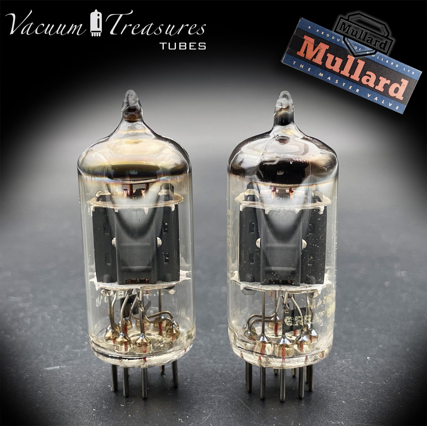 6EU7 MULLARD Blackburn Short Plates Matched Pair Made in GT. BRITAIN ’60s - AMPLITREX Tested