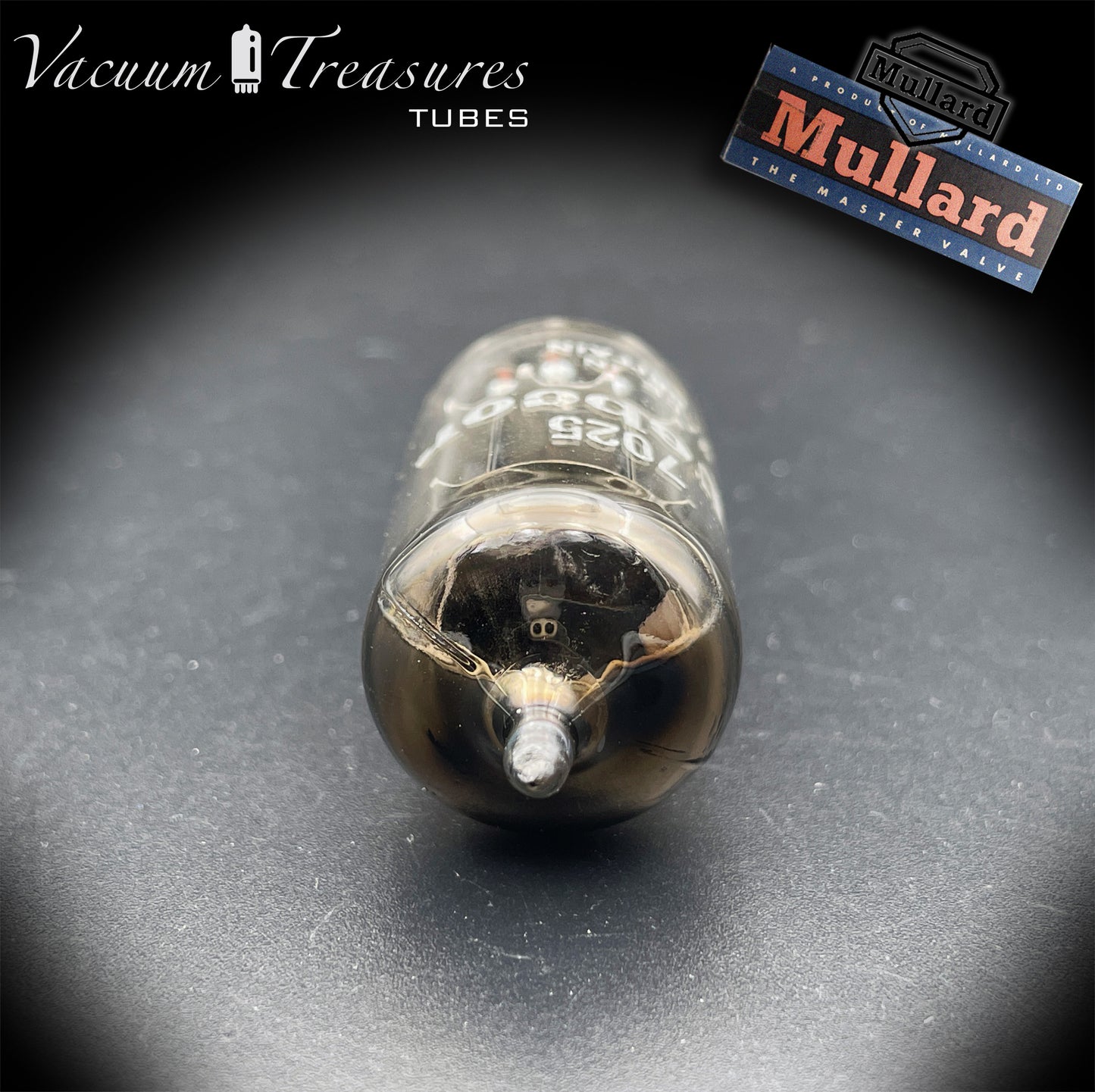 7025 12AX7 ECC83 MULLARD Blackburn Short Plates Halo Getter Tested Tube MADE IN GREAT BRITAIN '61