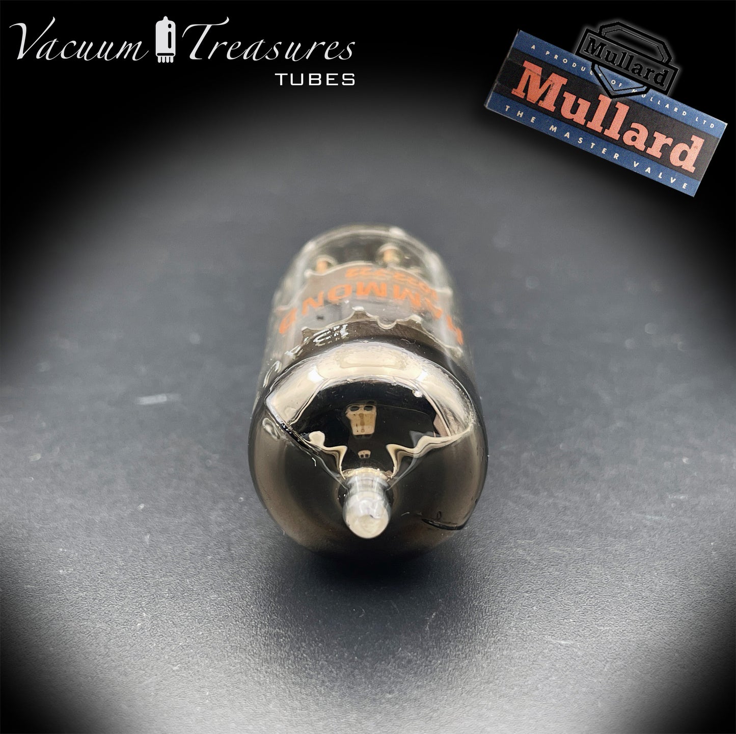 12AU7 ECC82 NOS Hammond by MULLARD Blackburn Short Plates Halo Getter Tested Tube Made in GT. BRITAIN