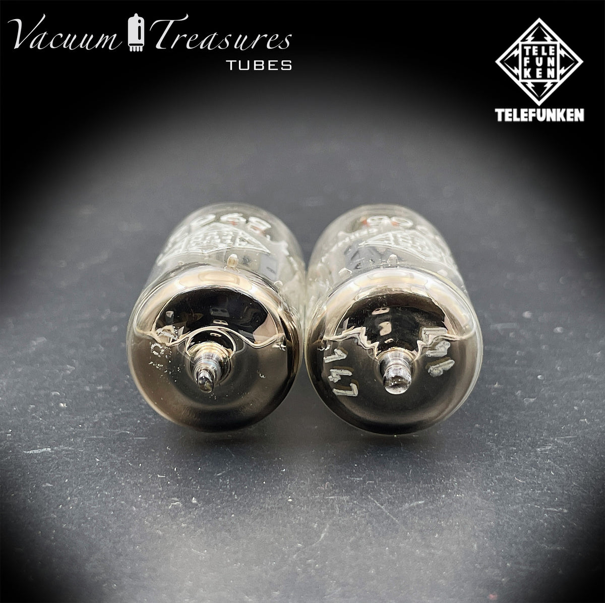 5965 / E180CC NOS TELEFUNKEN Matched Pair Diamond Bottom Made in GERMANY