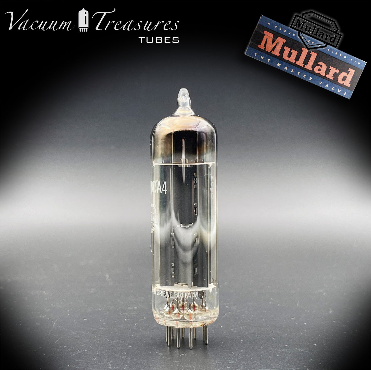 6CA4 ( EZ81 ) MULLARD NOS NIB Blackburn Square Getter Tube Rectifier Made in GT. BRITAIN '50s