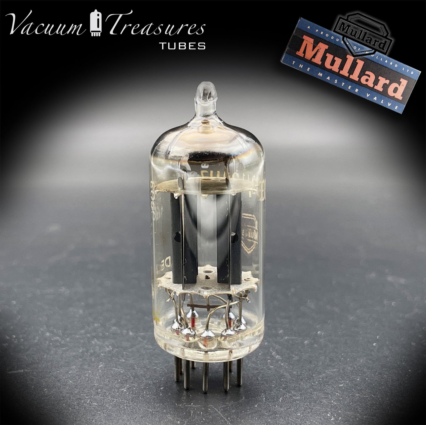 12AU7 / ECC82 MULLARD Blackburn 1958 - Long Gray Plates - Goalpost Getter - Strong & Stable - Amplitrex Tested