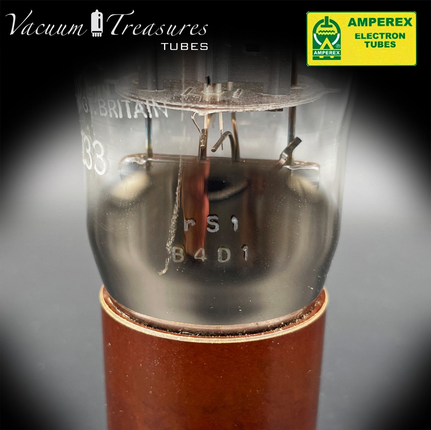 GZ33 AMPEREX BugleBoy by Mullard Blackburn Halo Getter Made in Great Britain '64