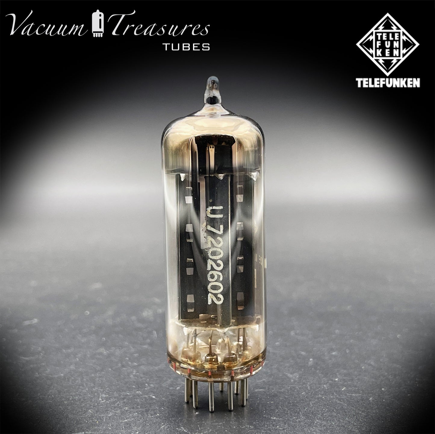 EZ80 / 6V4 TELEFUNKEN Ulm Diamond Bottom Halo Getter Rectifier Tube Made in Germany