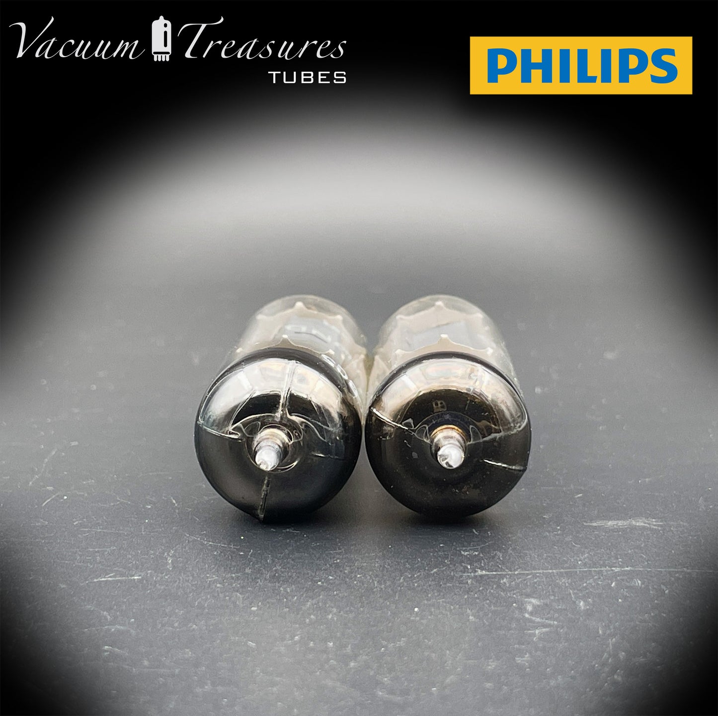 6BQ5 ( EL84 ) PHILIPS Gray Plates Halo Getter rX3 Matched Tubes Made in AUSTRIA '50s