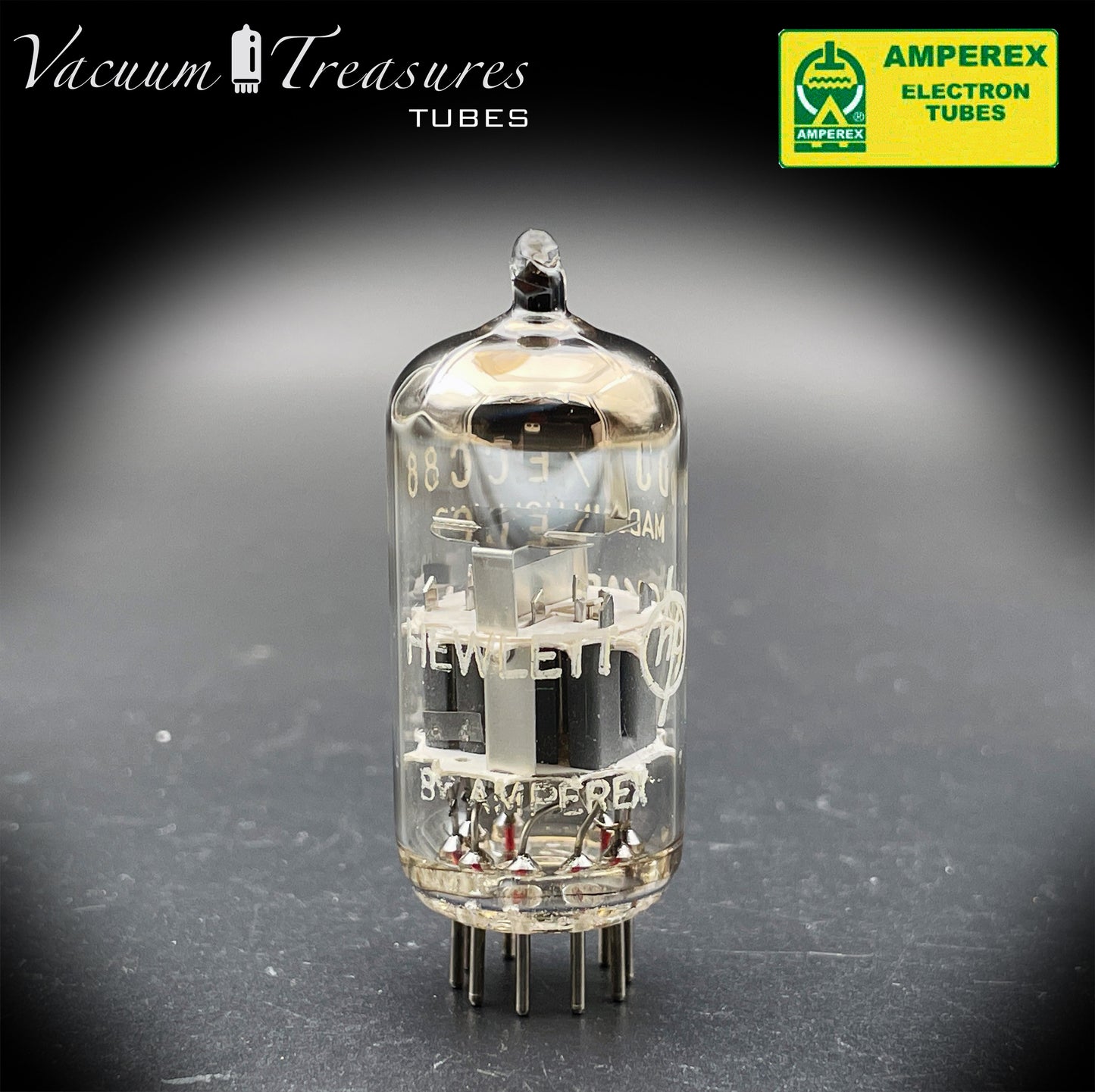 ECC88 6DJ8 HP by AMPEREX Heerlen Factory Tested Tube Made In Holland '68