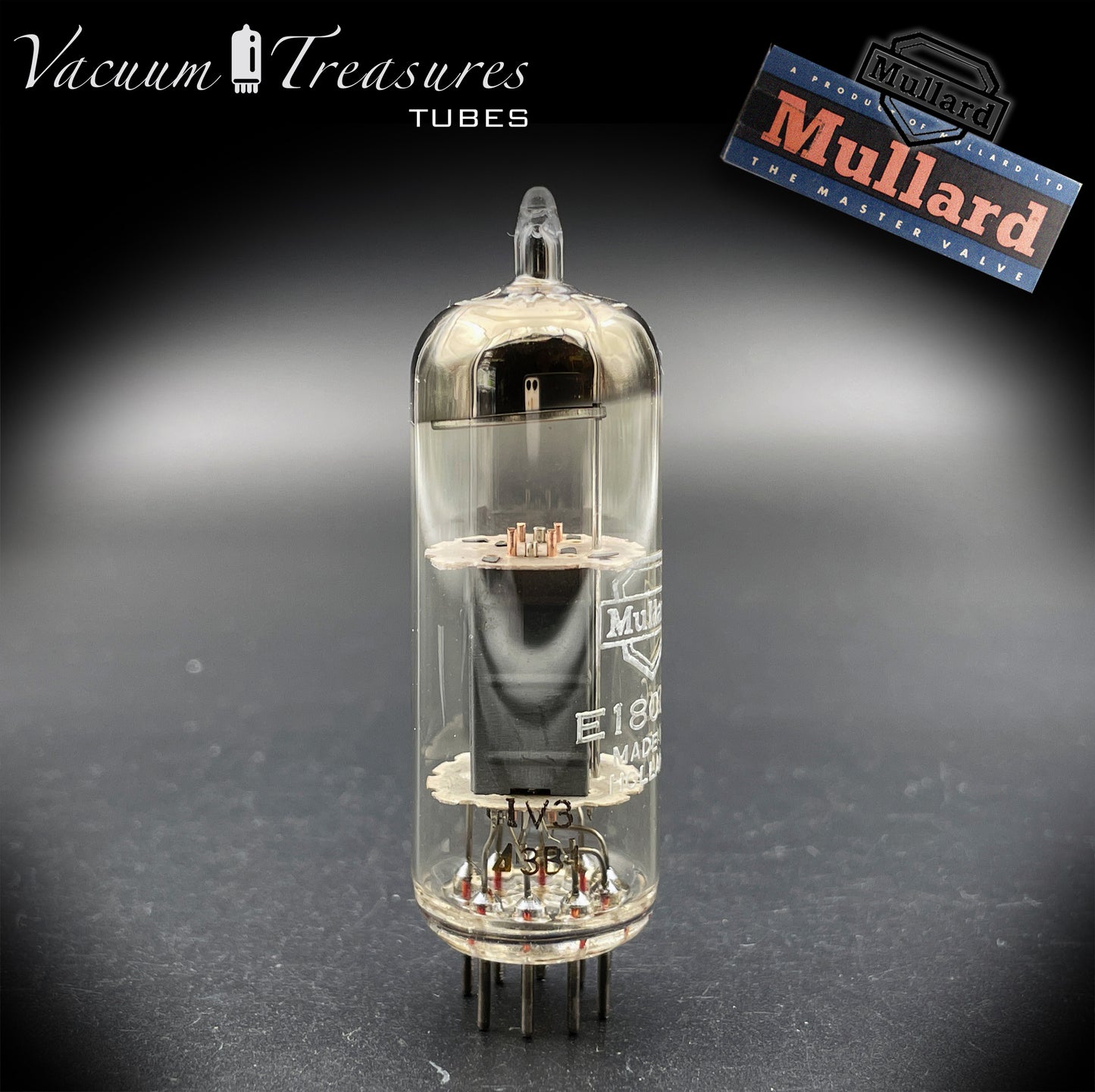 E180CC NOS MULLARD by Philips - Heerlen Factory Gray Plates O Getter Tested Tubes Made In HOLLAND '63