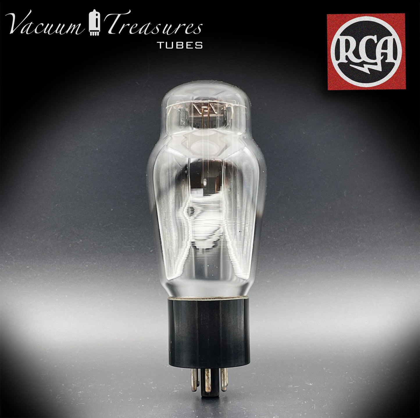 JAN CRC 5U4 G ( U52 ) RCA Black Plates Foil Getter Hanging Filaments Tube Rectifier Made in USA