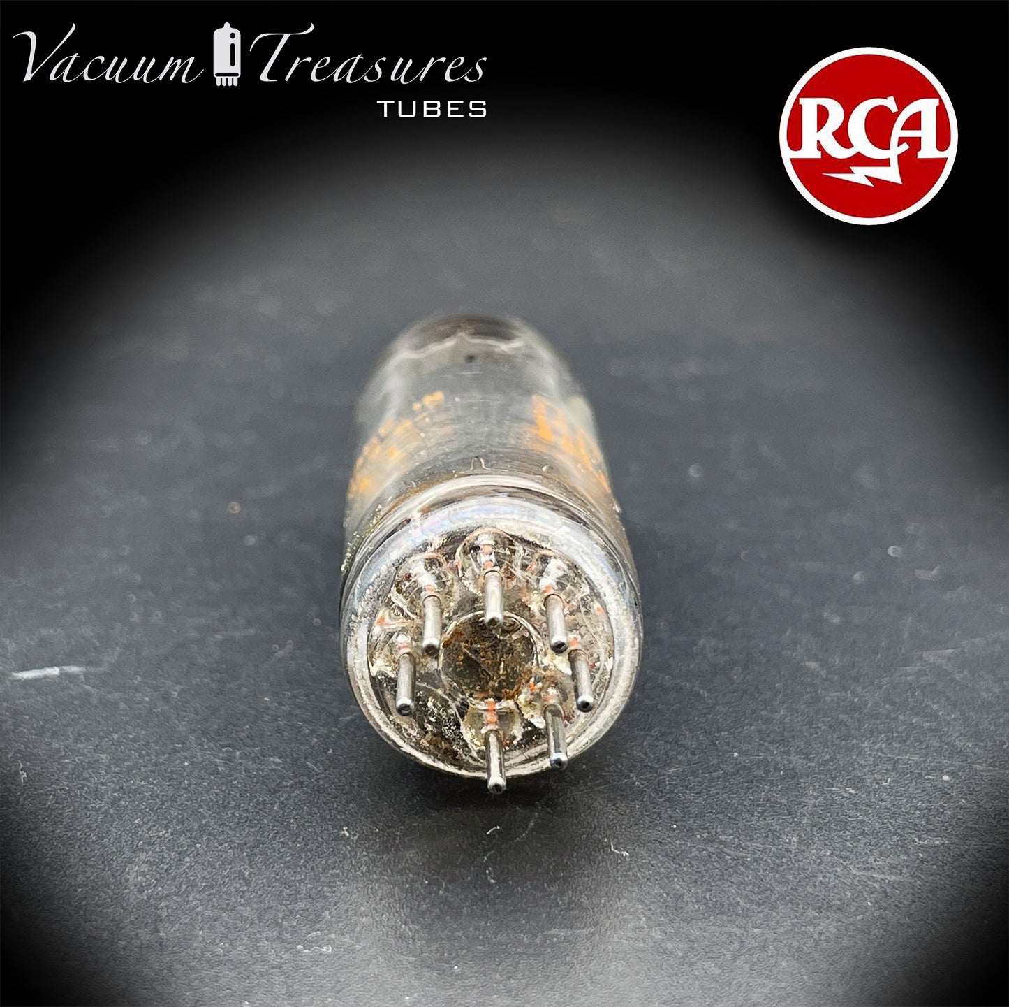 6AQ5 A ( EL90 ) RCA NOS Black Plate Halo Getter Made in USA ’59
