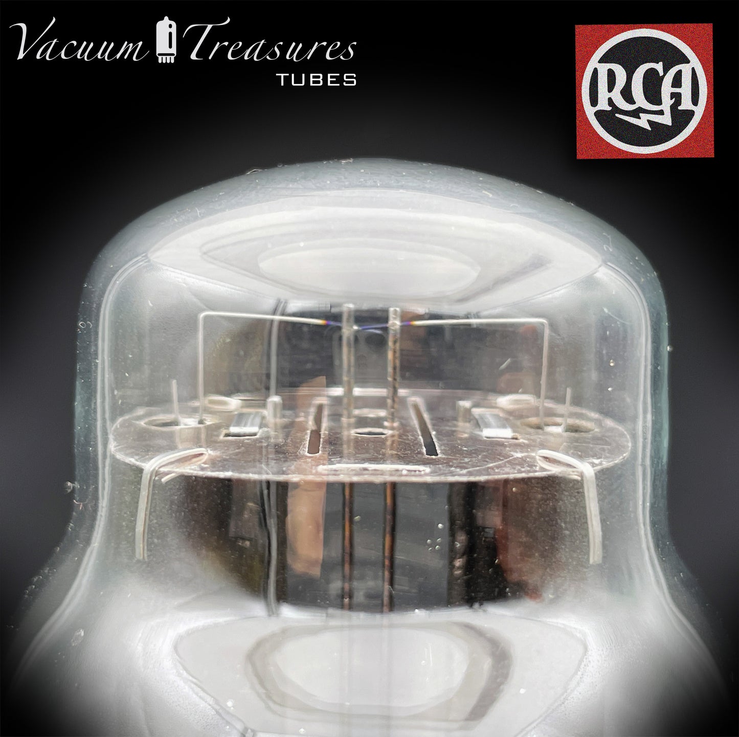 JAN CRC 83 ( VT-83 ) NOS RCA Black Plates Hanging Filaments Foil Getter Tube Rectifier Made in USA '44