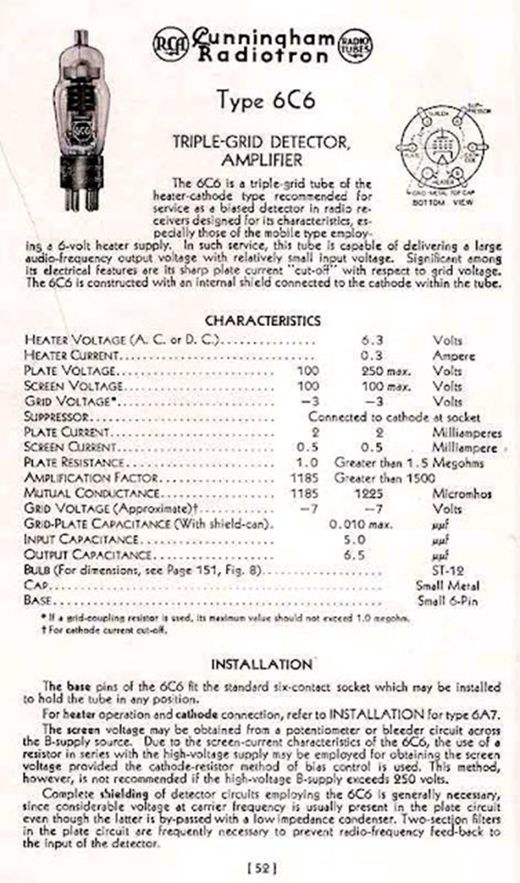 6C6 ( CK108 ) NU National Union NOS NIB Grafite Glass Matched Pair Tubes Made in USA