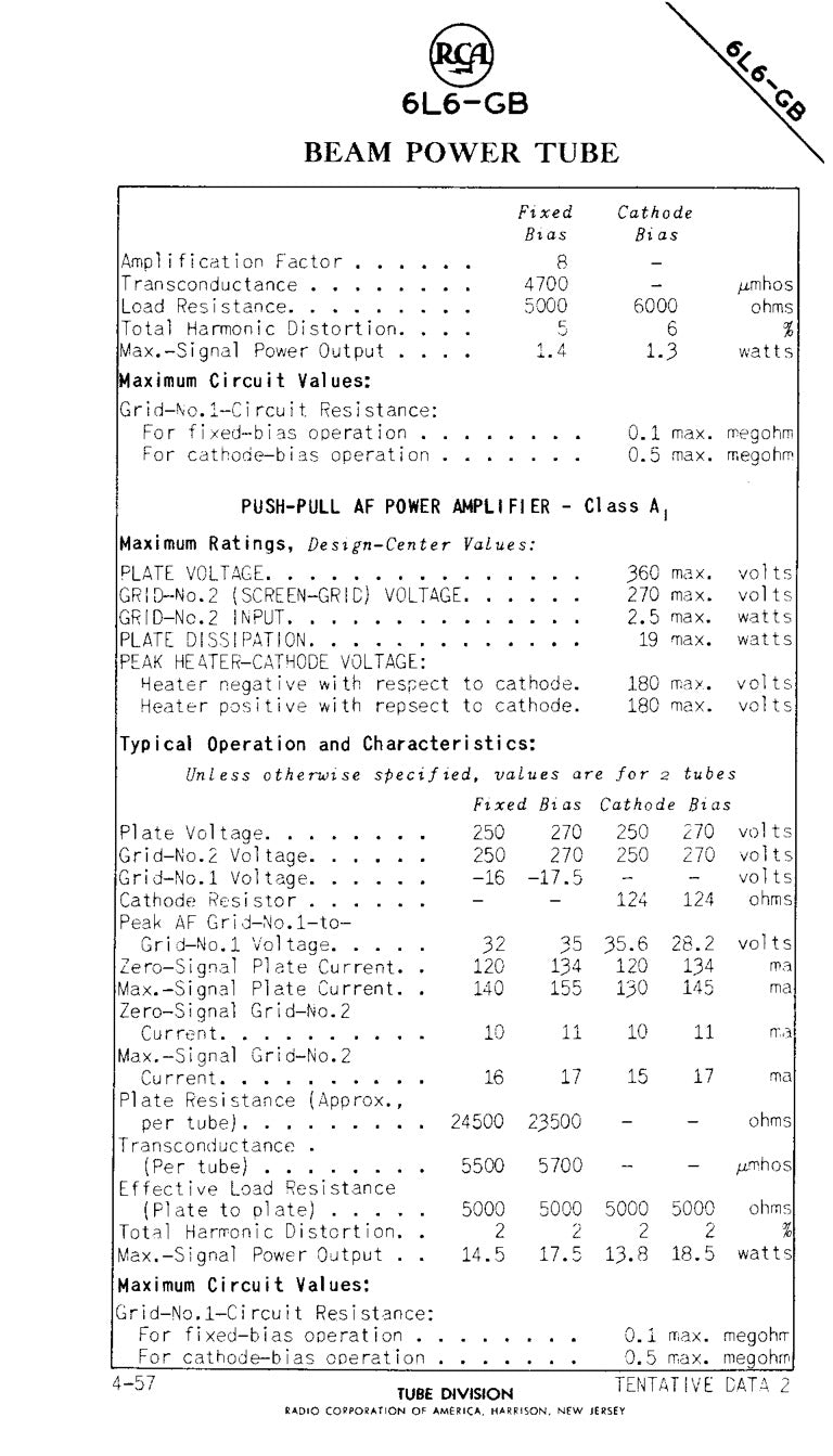 6L6GB RCA Black Plates Double Bottom Getter – Matched Pair – AMPLITREX Tested – Made in USA