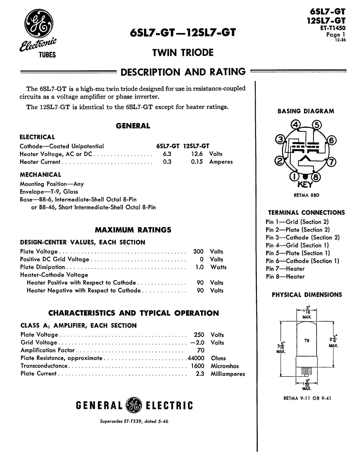 6SL7GT AMPEREX GLOBE Matched Pair Silver Plates Side Halo Getter Tubes USA 60s