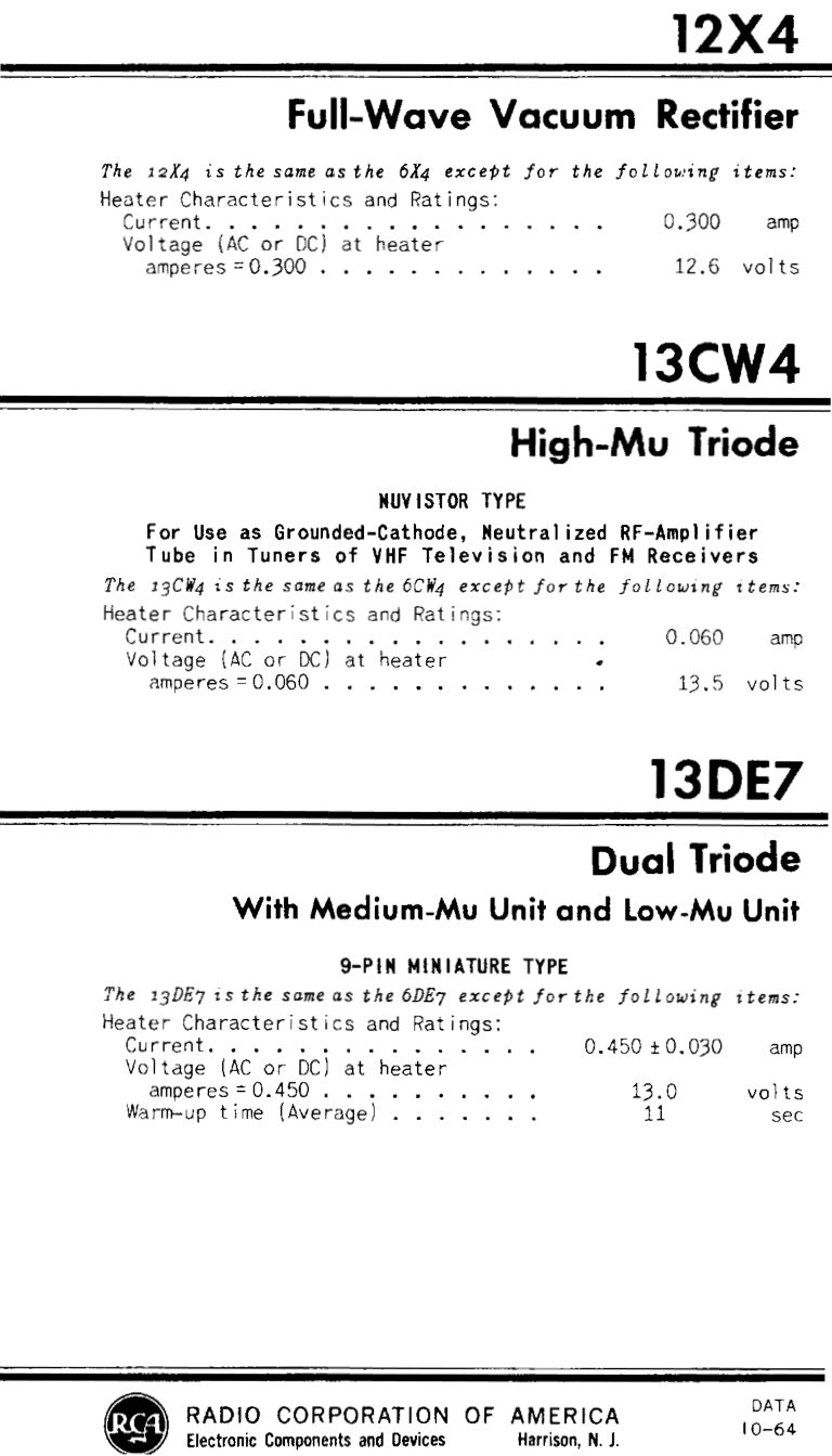 12X4 RCA NOS Black Plates Square Getter Tube Rectifier Made in USA '57