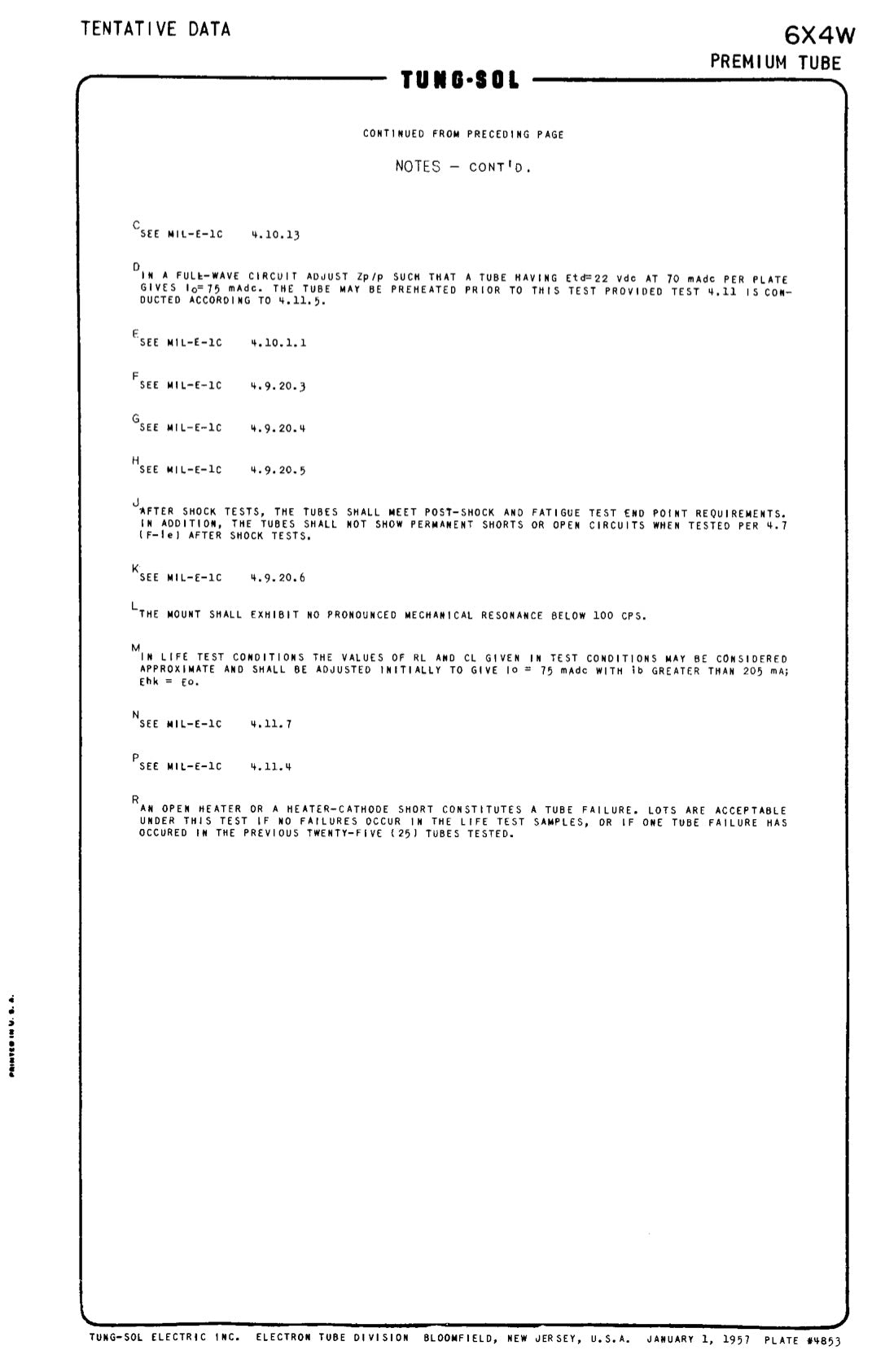 JHS 6X4W EZ90 NOS NIB SYLVANIA Matched Pair Black Plates Square Getter Made in USA '54