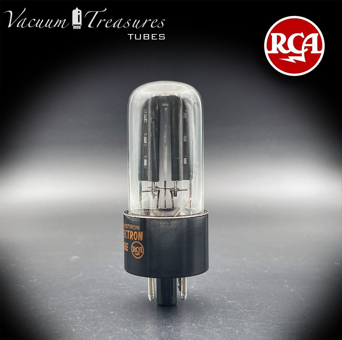 5Y3GT / 5Z2P RCA NOS Black Plates Square Getter Tube Rectifier Made in USA '68