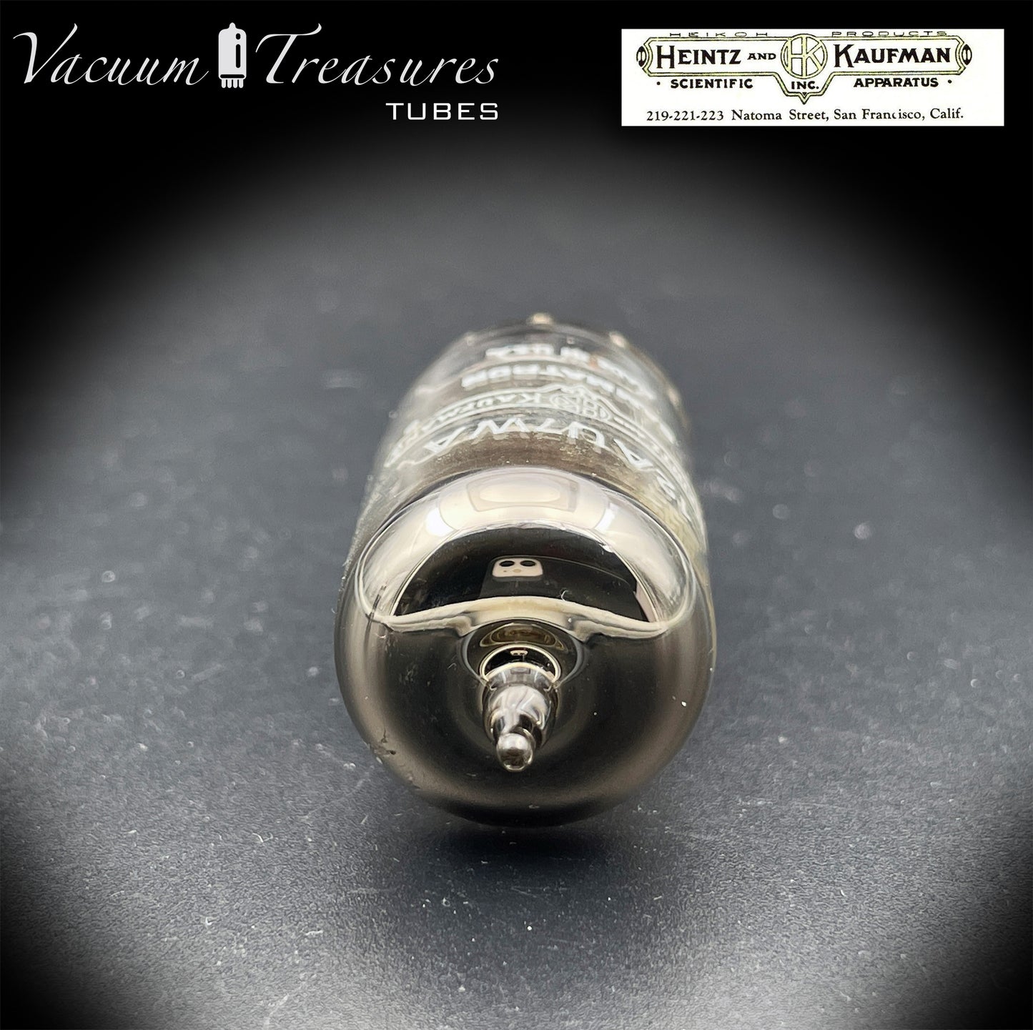 12AU7WA / CV4003 / 6189 Heinz & Kauffman Black Plates Halo Getter Made in USA