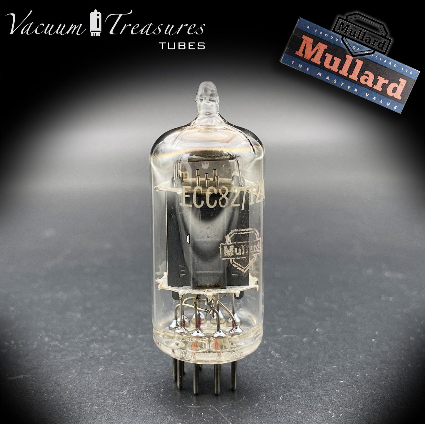 12AU7 / ECC82 MULLARD Blackburn 1958 - Long Gray Plates - Goalpost Getter - Strong & Stable - Amplitrex Tested