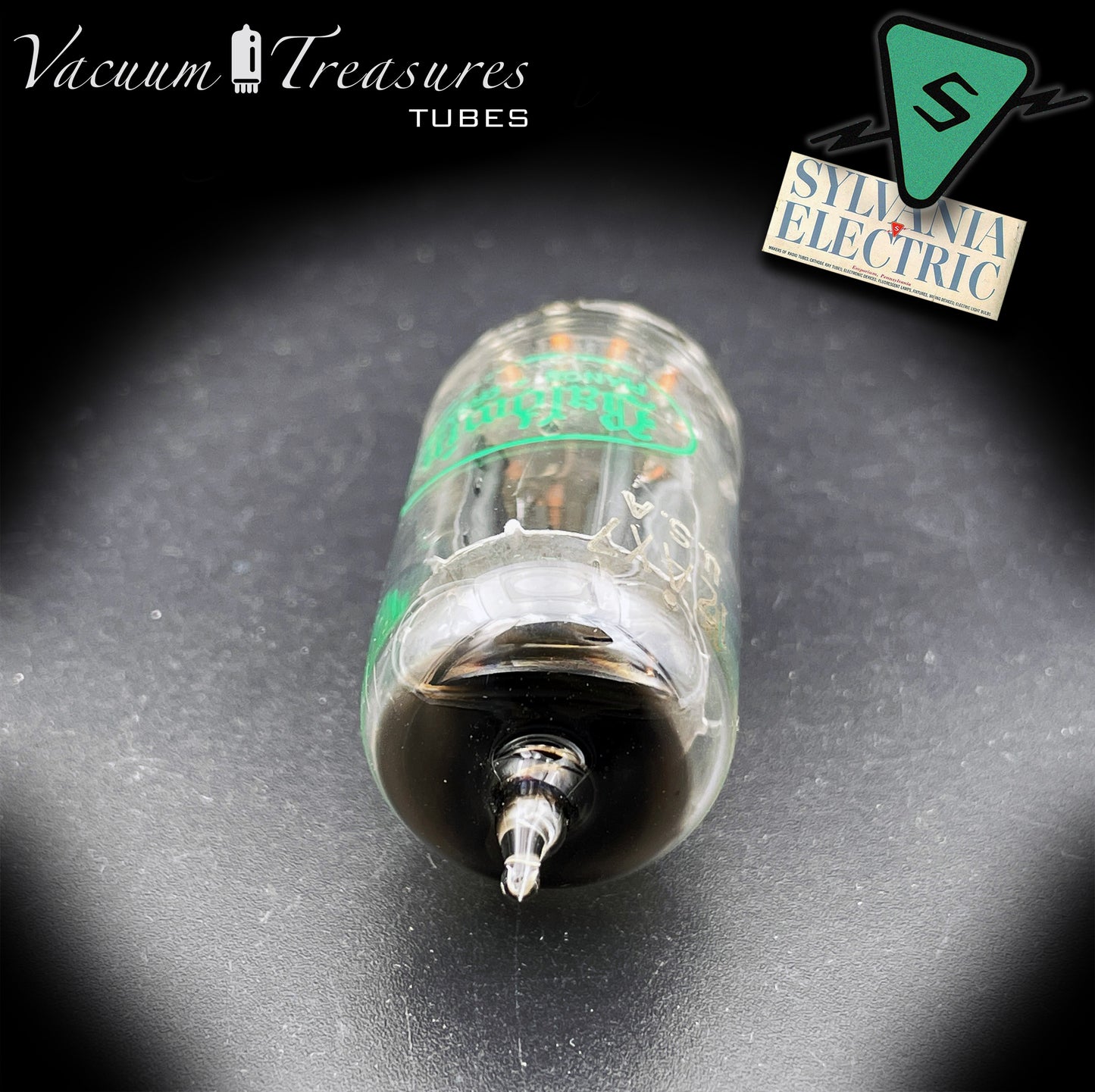 12AX7 / ECC83 NOS SYLVANIA Halo Getter Curve Tracer Tested & Balanced Tube Made in USA nel 1964
