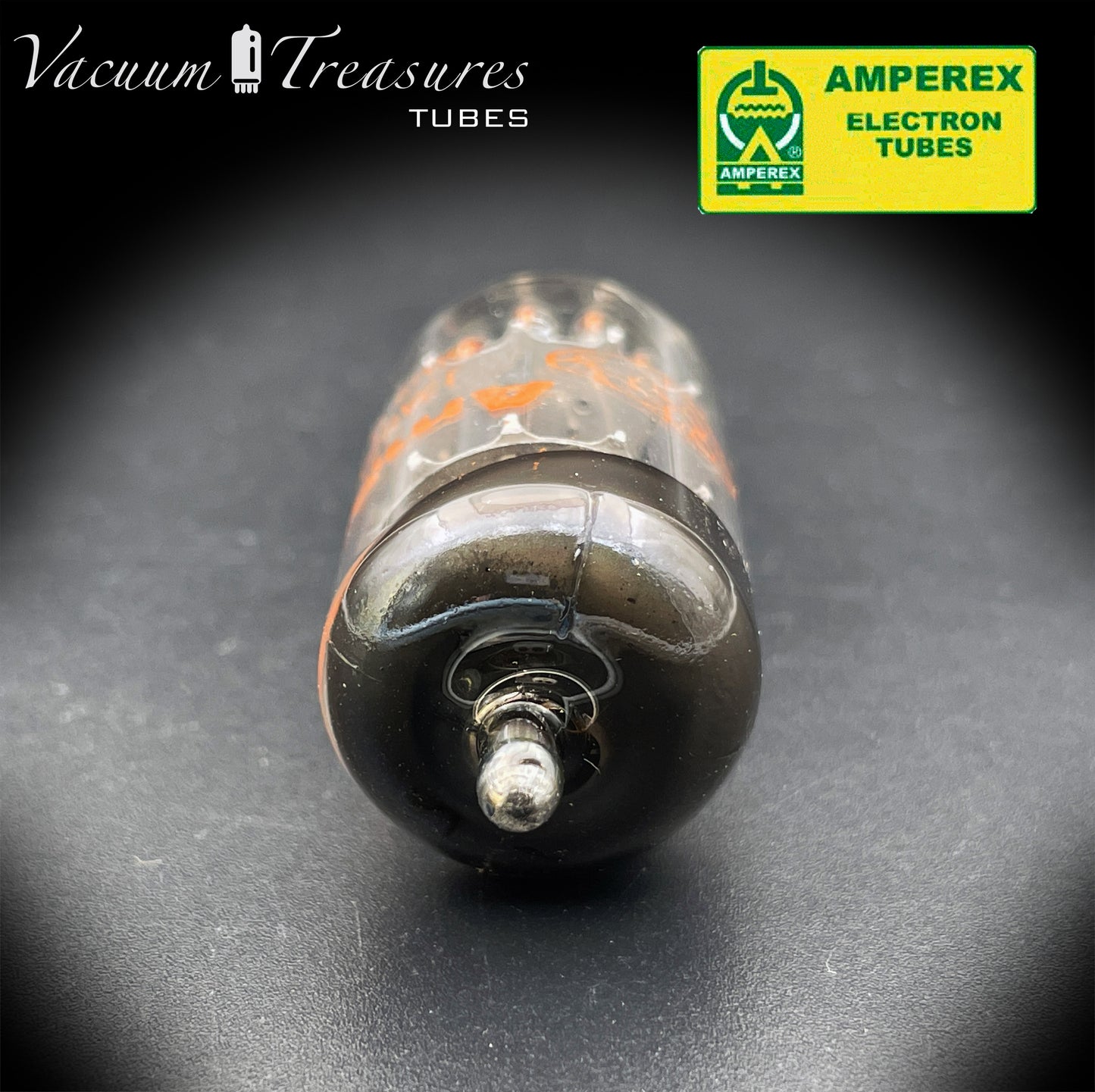 12AU7 ( ECC82 ) NOS AMPEREX Short plates 45° O Getter Balanced Triodes Tested Tube MADE IN HOLLAND