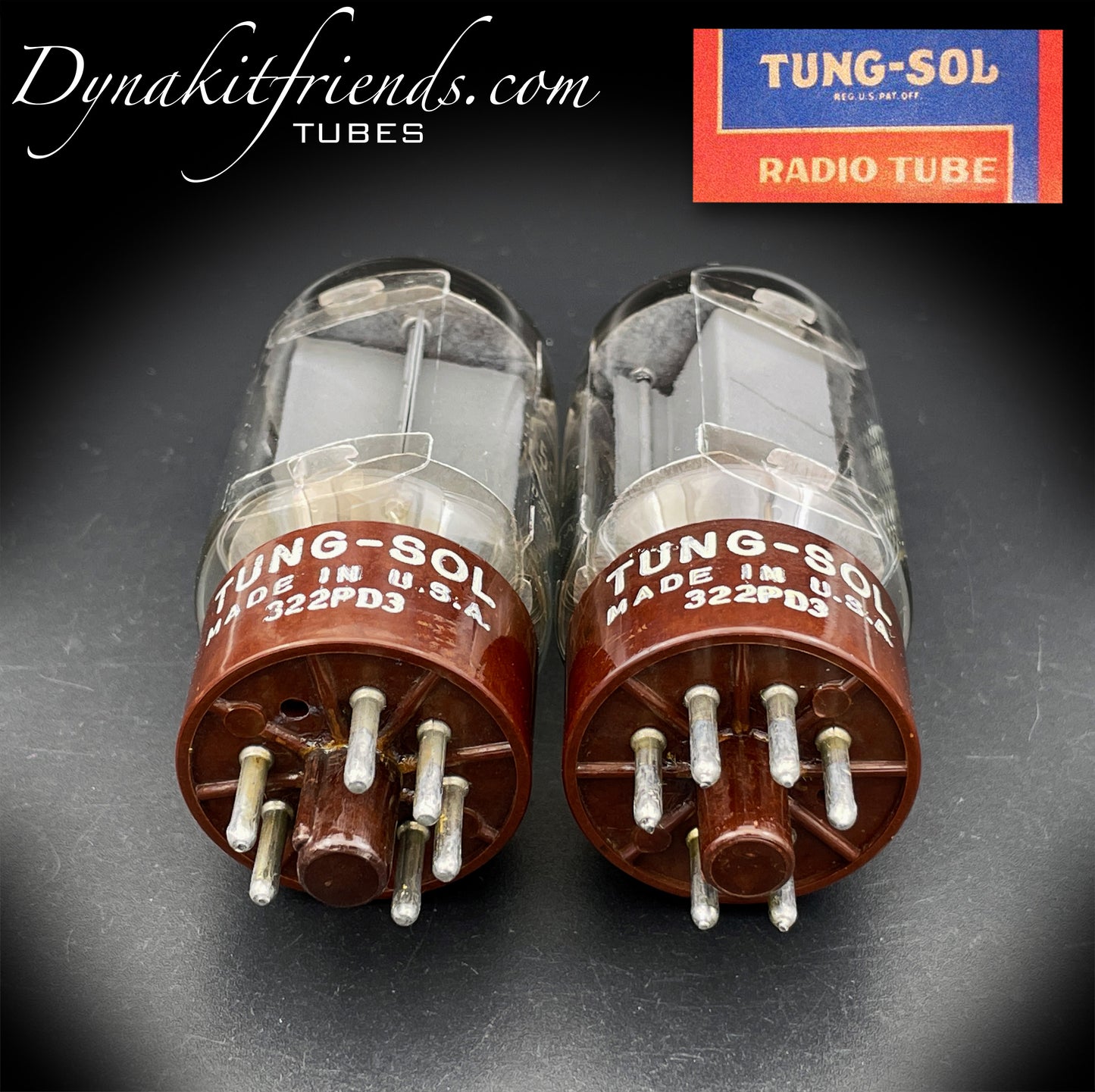 5881 ( 6L6WGB ) TUNG-SOL ブラウンベース マッチドペア真空管 米国製
